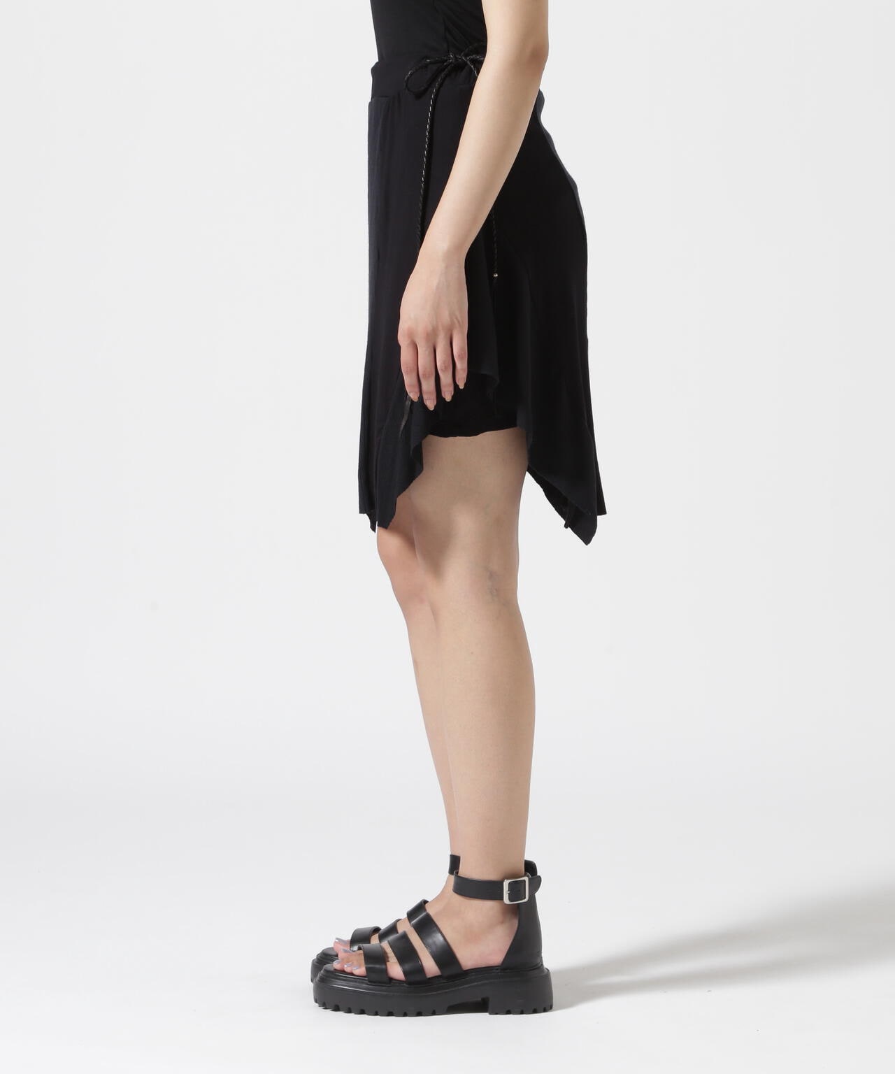 KMRii/ケムリ/Rib Skirt