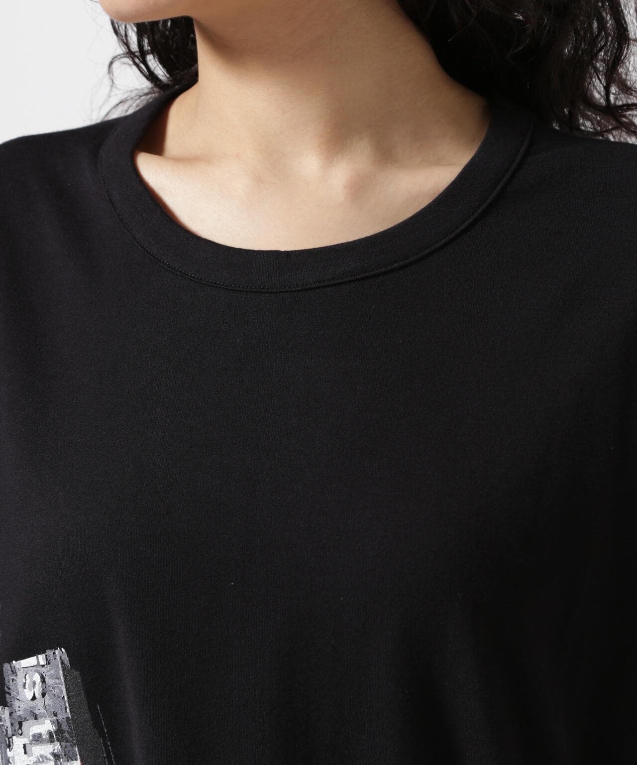 Y's/ワイズ/FEMALE PRINT ROUND NECK HALF SLEEVE TEE