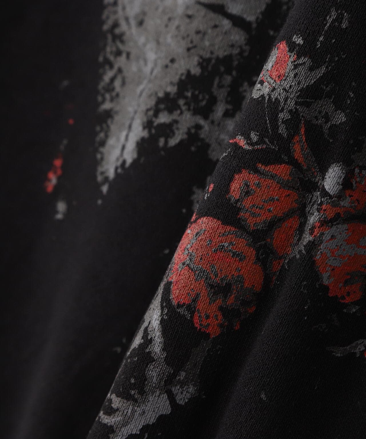 Y's/ワイズ/FLOWER+FOOTPRINT LONG HOODIE