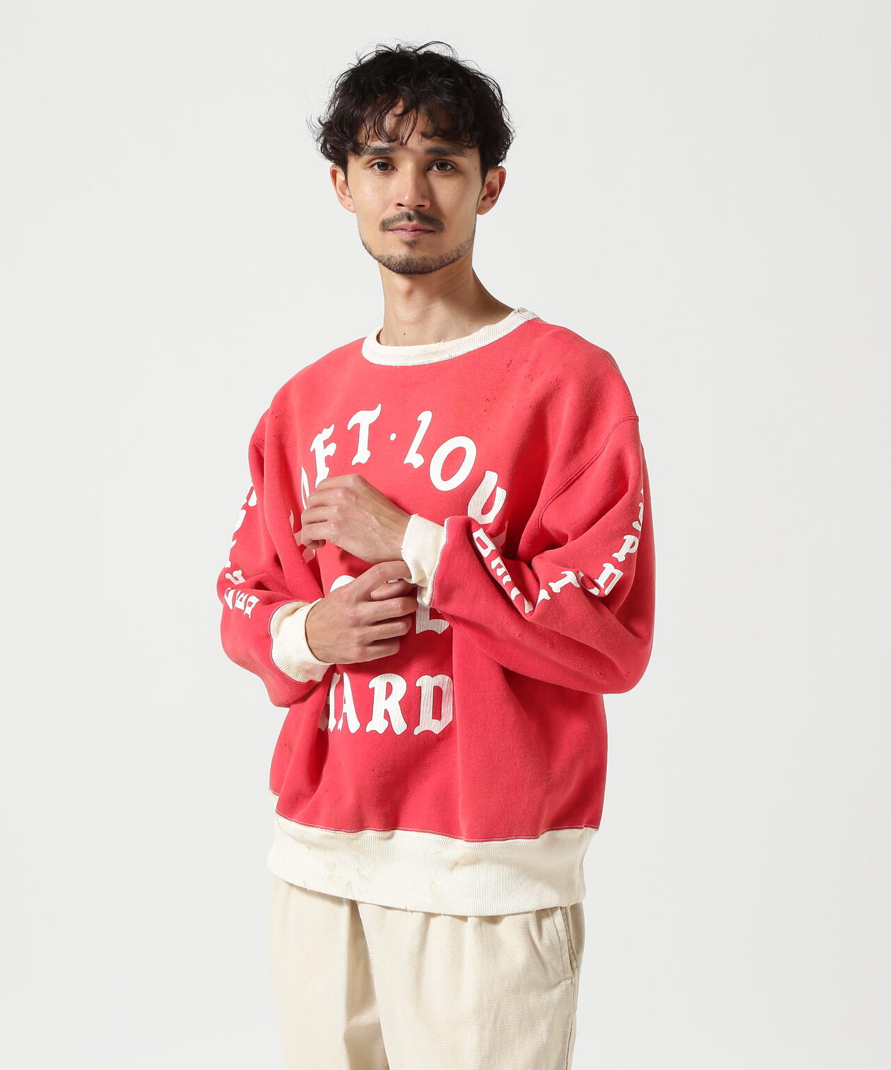 SAINT MICHAEL/セントマイケル/CREW SWEAT/SOFT LOVE/RED