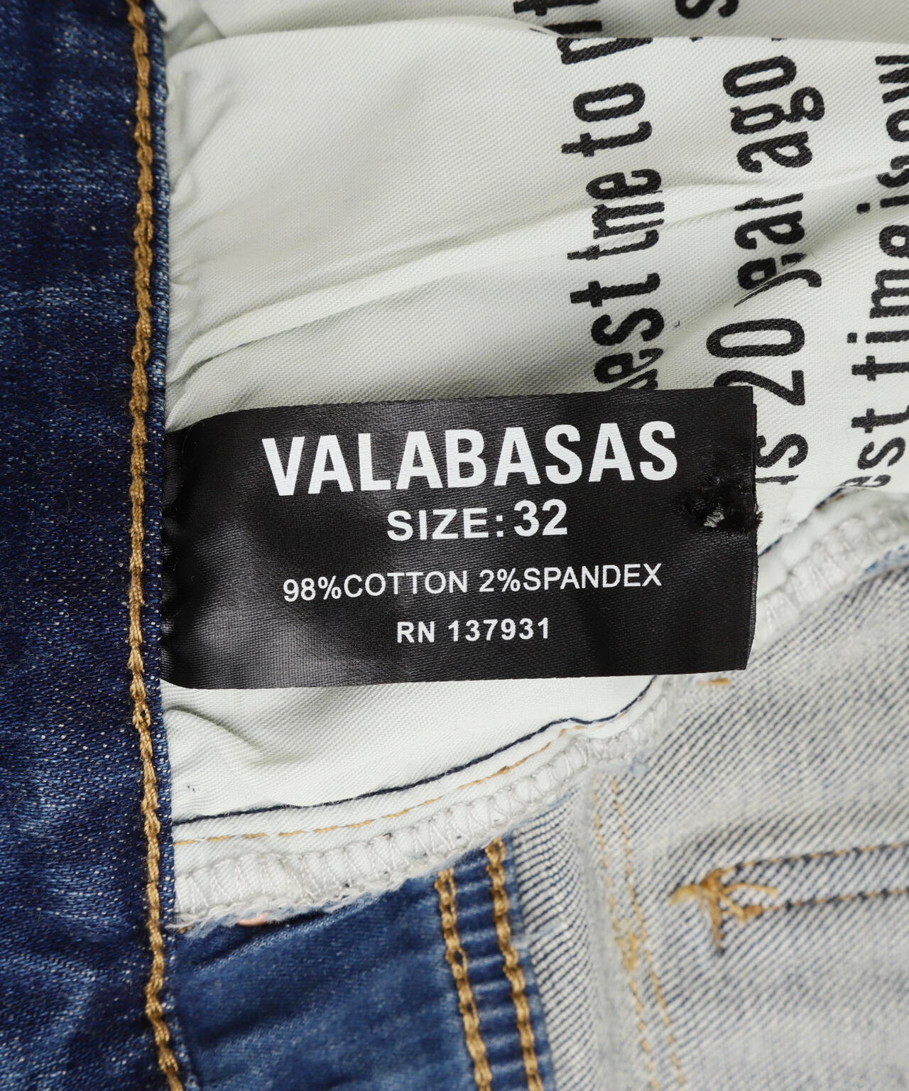 Valabasas/バラバサス/CONTRAST BLUE WASH DENIM