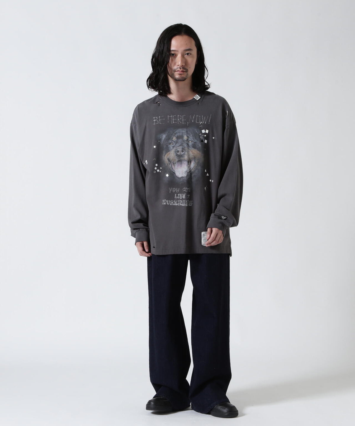 Maison MIHARAYASUHIRO/メゾン ミハラヤスヒロ/EMBELLISHED DISTRESSED L/S TEE