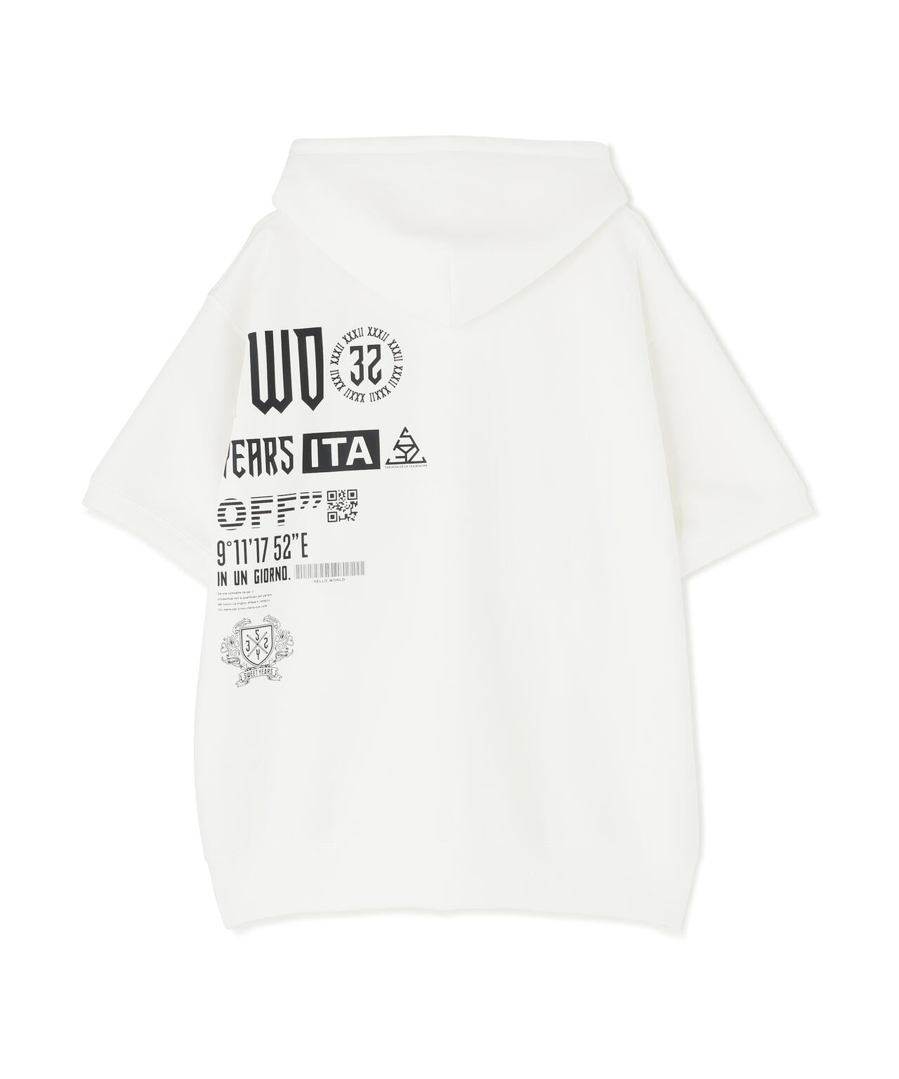 SY32 by SWEET YEARS /エスワイサーティトゥ バイ スィートイヤーズ/ACTIVE S/S ZIP HOODIE
