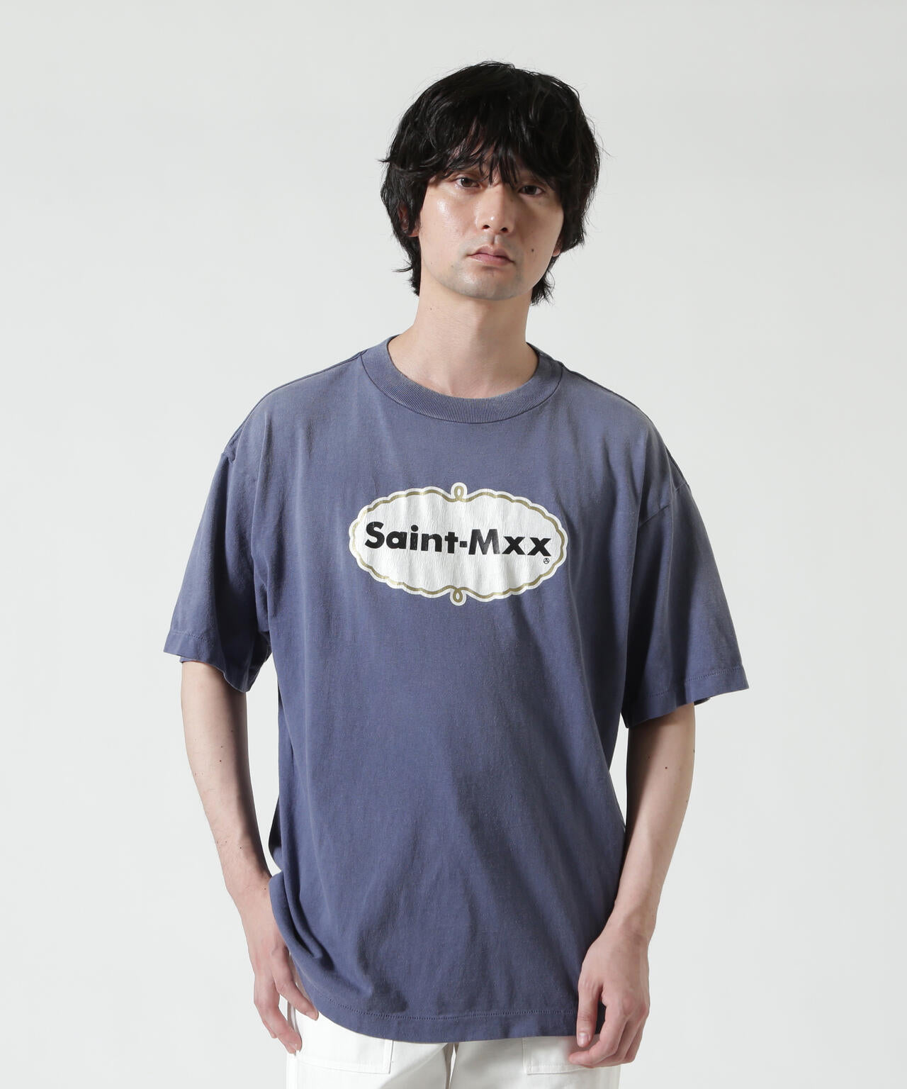 SAINT MICHAEL/セントマイケル/SS T-SHIRT/SAINT MXX/NAVY