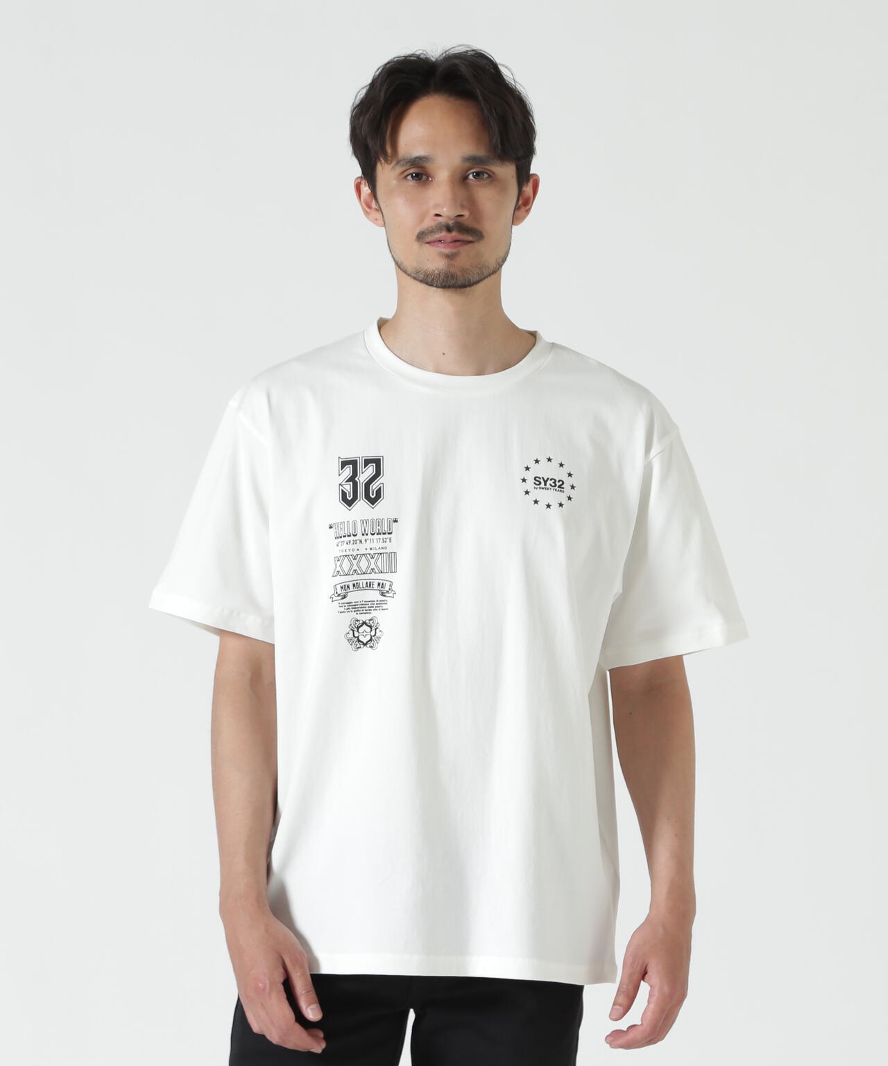 SY32 by SWEET YEARS /MULTI LOGO TEE
