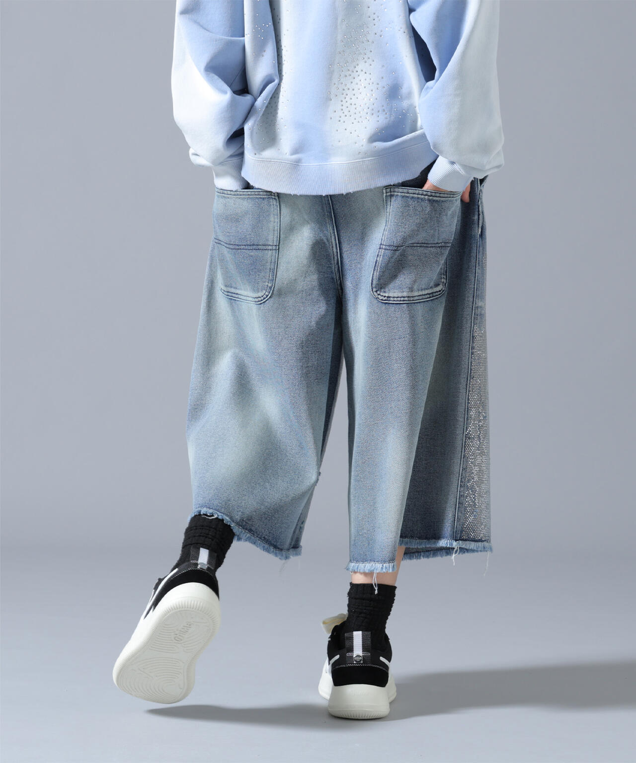 FR(13)NDS/フレンズ/LINE STONE DENIM SHORTS