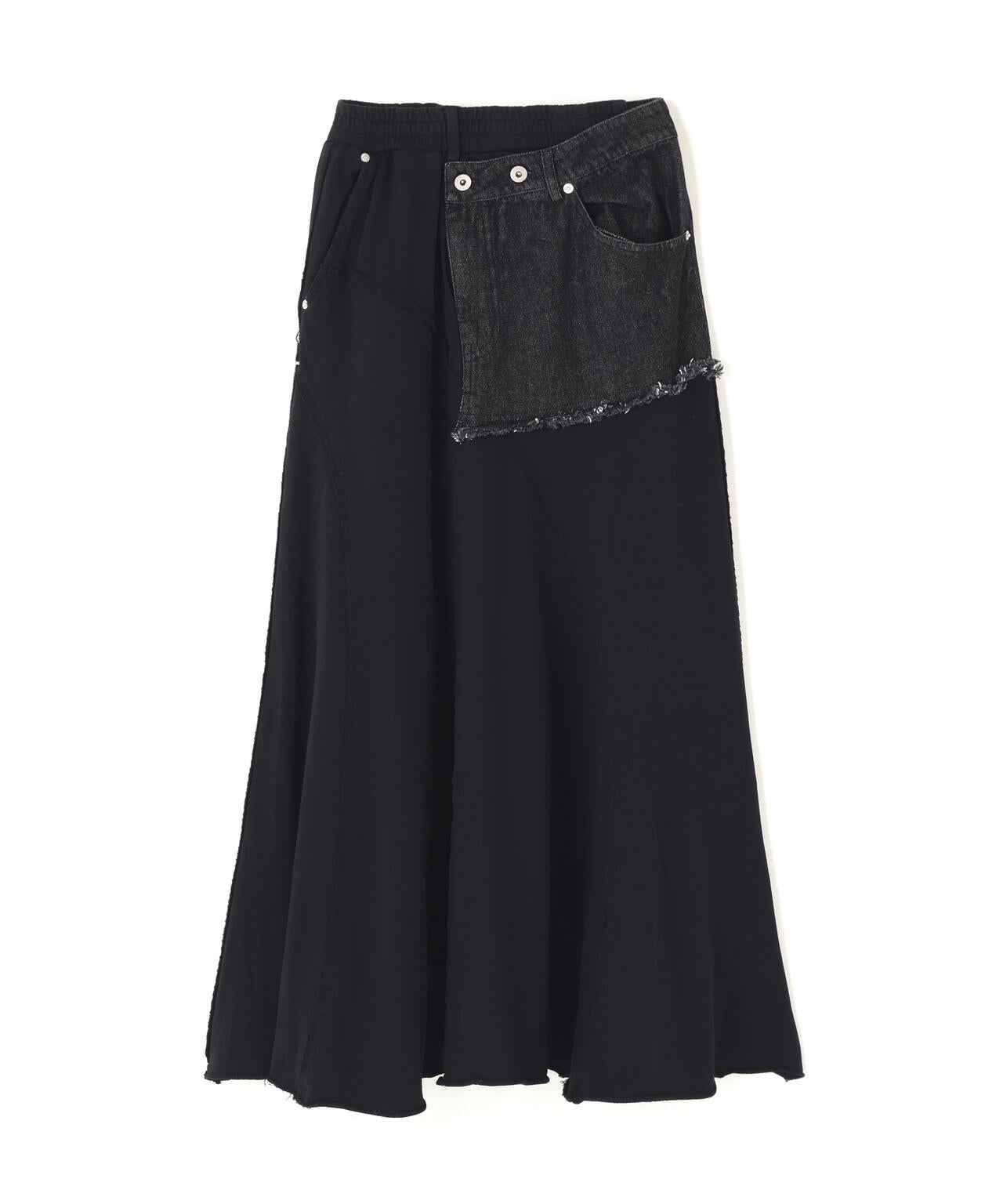 AULA AILA/アウラアイラ/DENIM SWEAT DOCKING FLARE SKIRT
