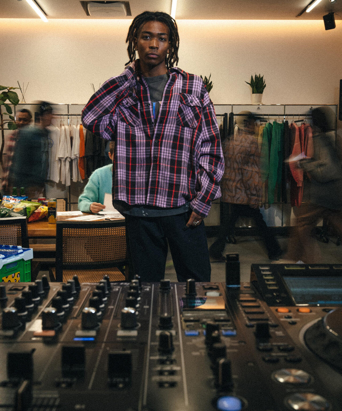 SAINT MICHAEL/セントマイケル/FLANNNEL SHIRT/CHECK/PURPLE