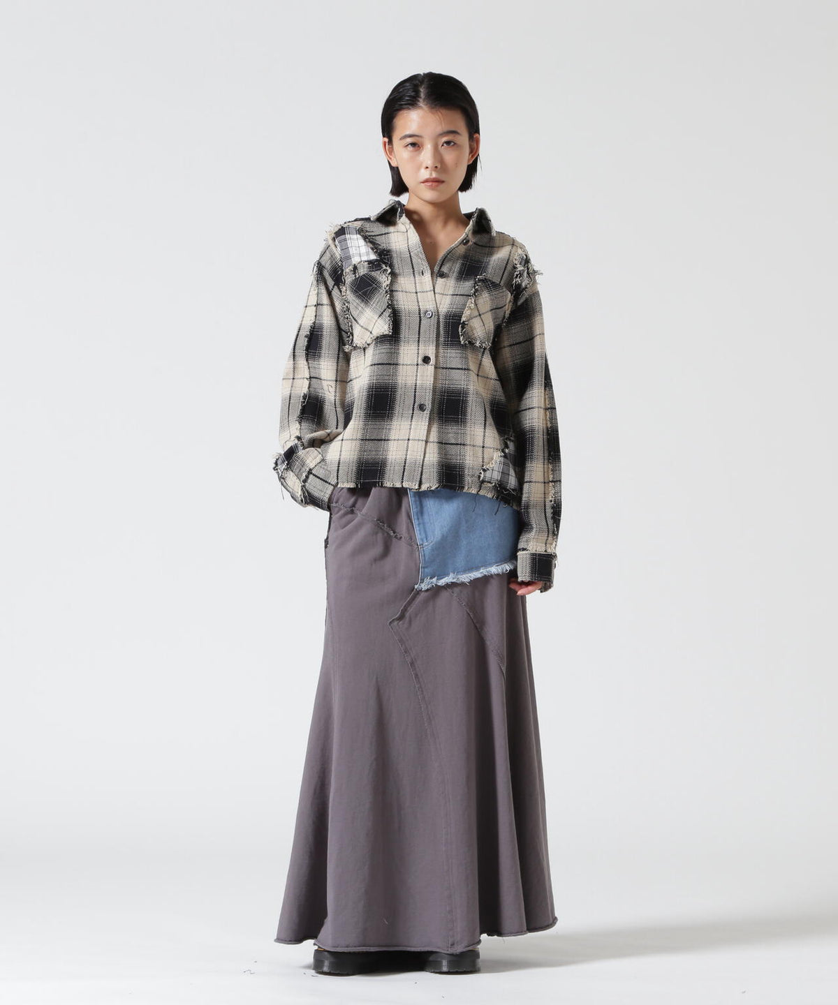 FR(13)NDS/フレンズ/WOMEN DAMAGE CHECK SHIRT
