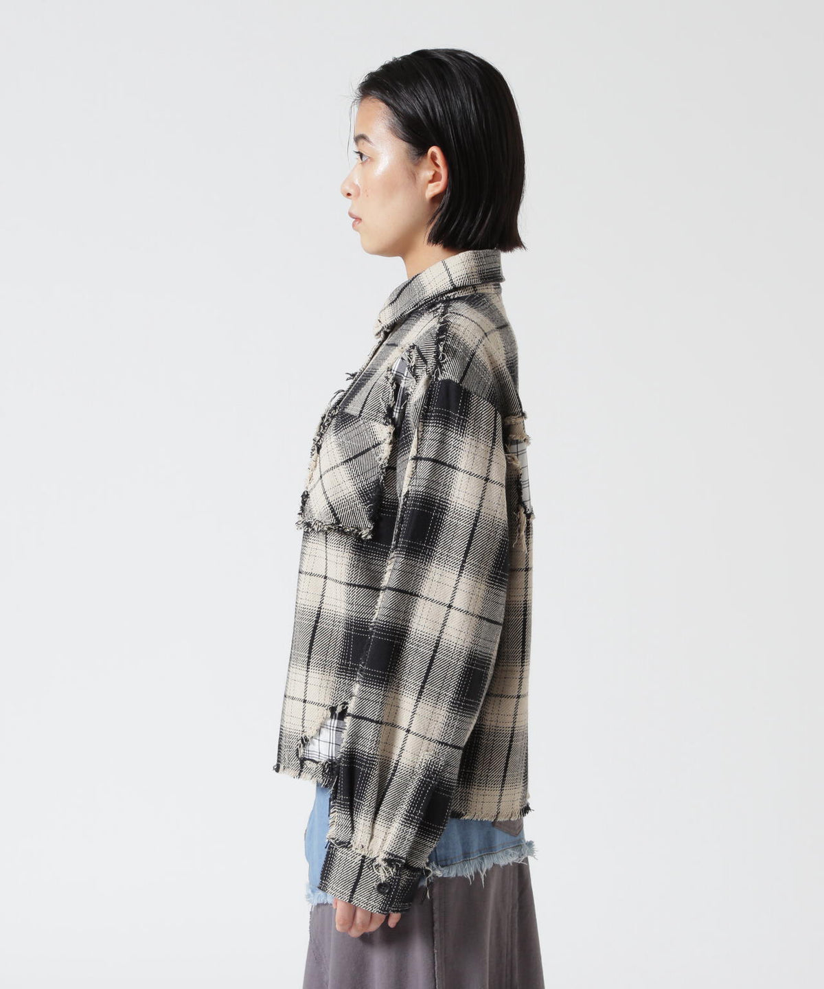 FR(13)NDS/フレンズ/WOMEN DAMAGE CHECK SHIRT