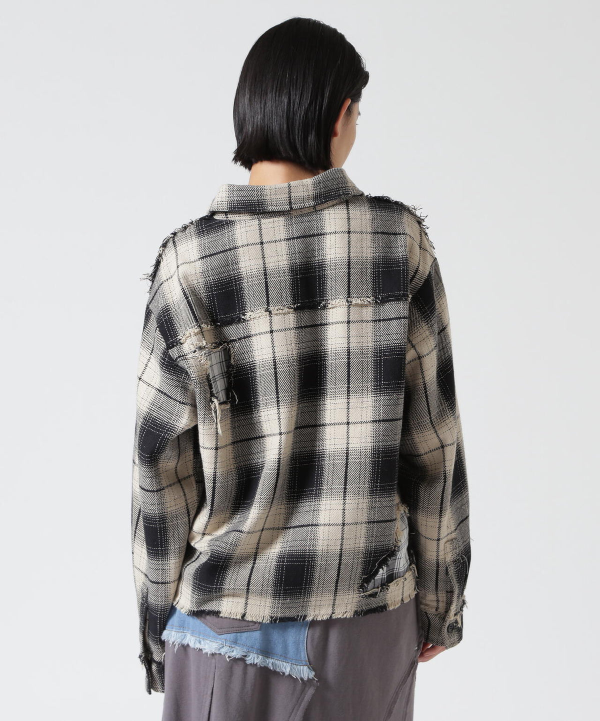 FR(13)NDS/フレンズ/WOMEN DAMAGE CHECK SHIRT