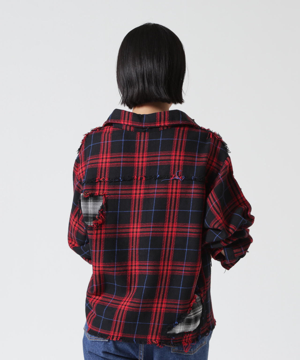 FR(13)NDS/フレンズ/WOMEN DAMAGE CHECK SHIRT