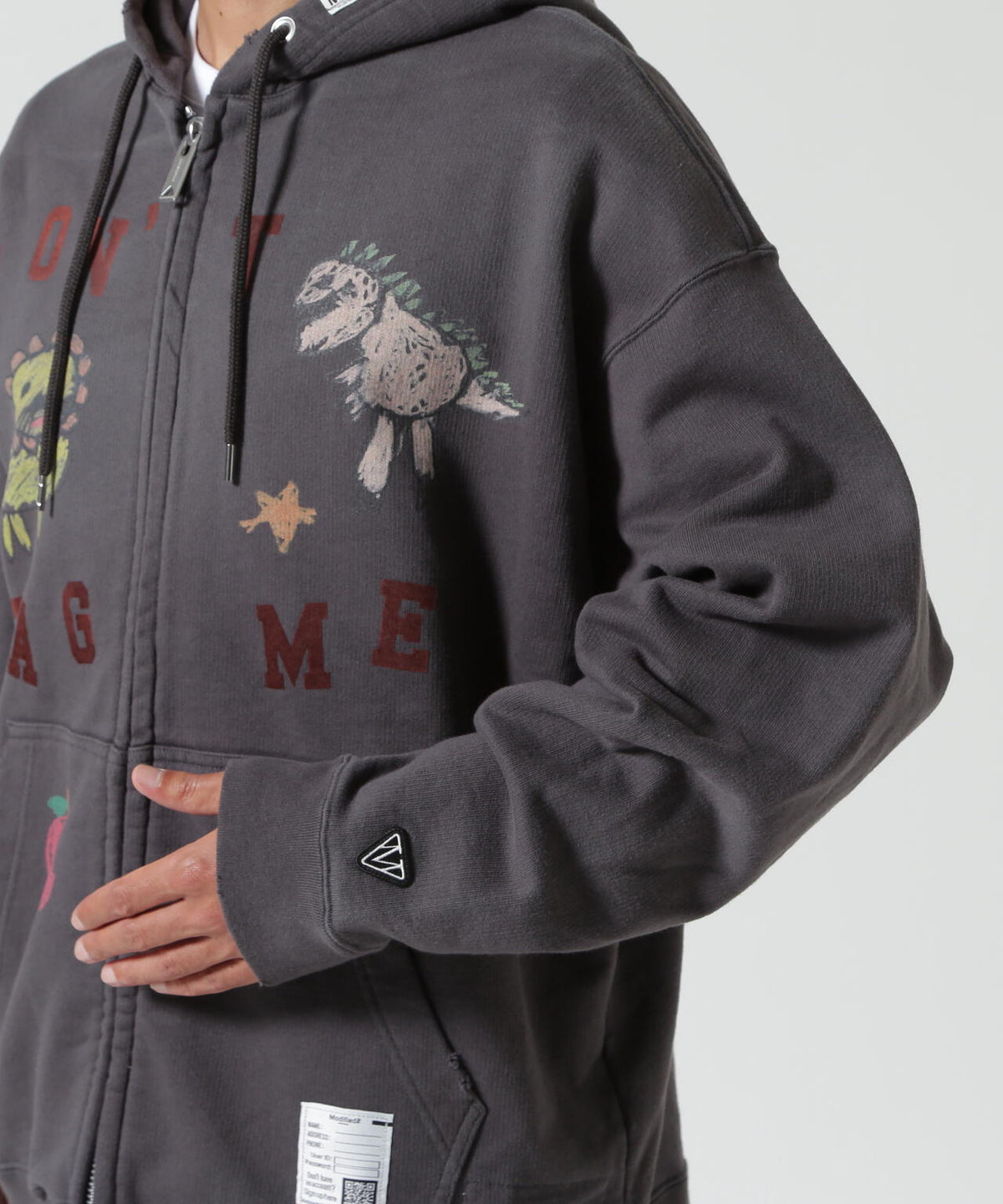 Maison MIHARAYASUHIRO/メゾン ミハラヤスヒロ/KIDS DOODLE PRINTED ZIP-UP HOODIE