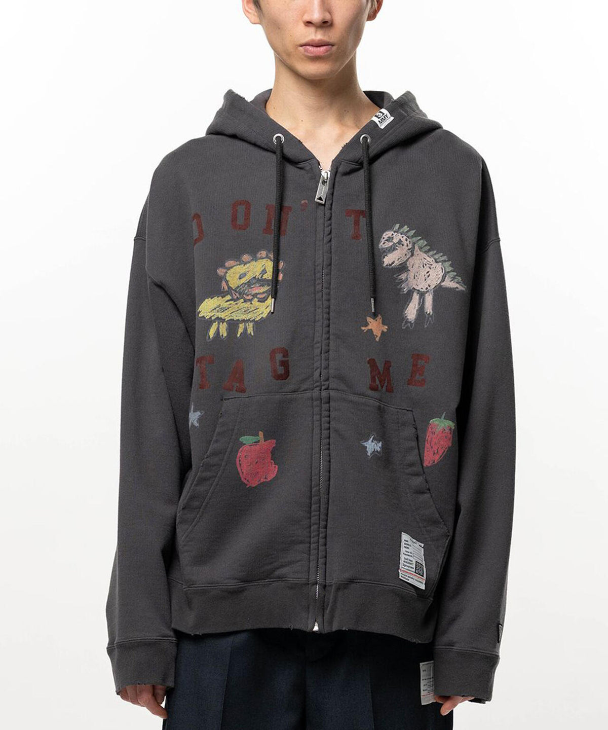 Maison MIHARAYASUHIRO/メゾン ミハラヤスヒロ/KIDS DOODLE PRINTED ZIP-UP HOODIE
