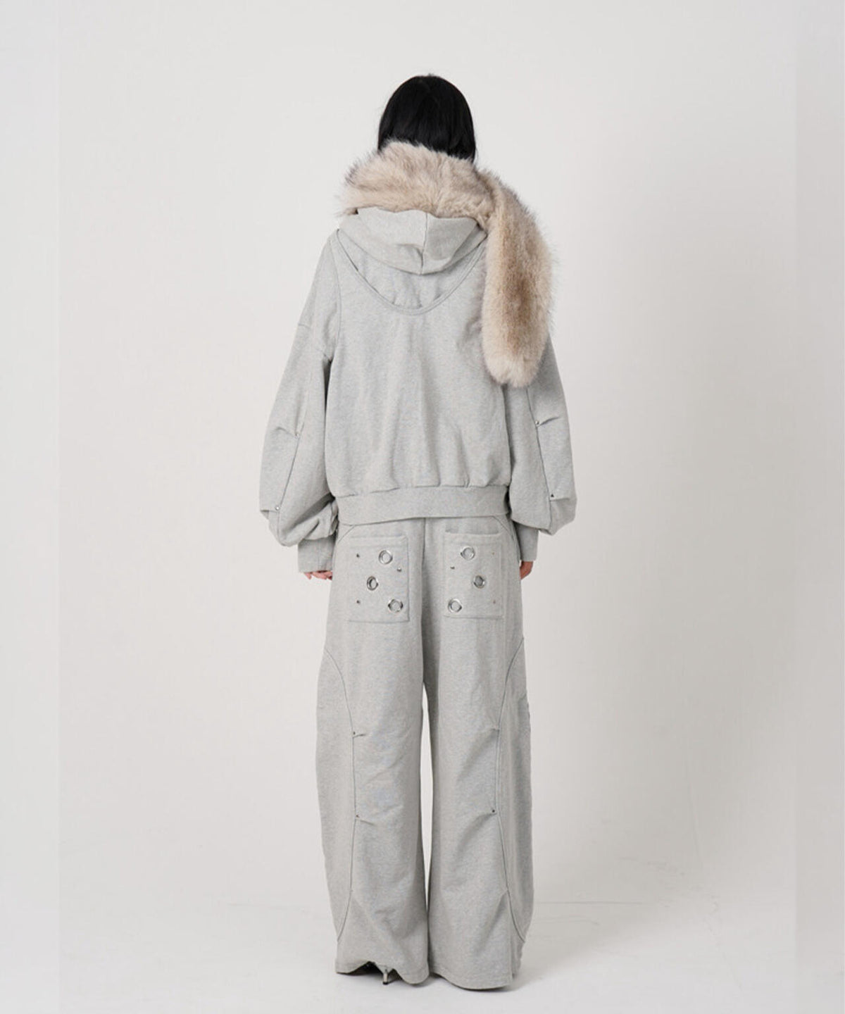 MITSUKI/ミツキ/FAUX MUFFLER HOODIE