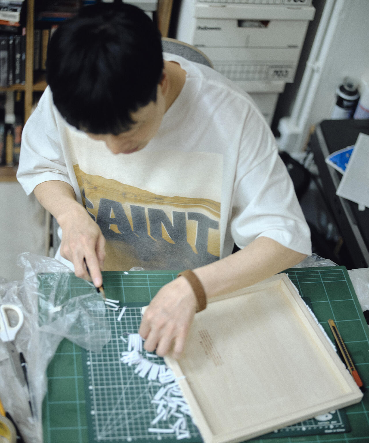 SAINT MICHAEL/セントマイケル/KK_SS T-SHIRT/DESERT/WHITE