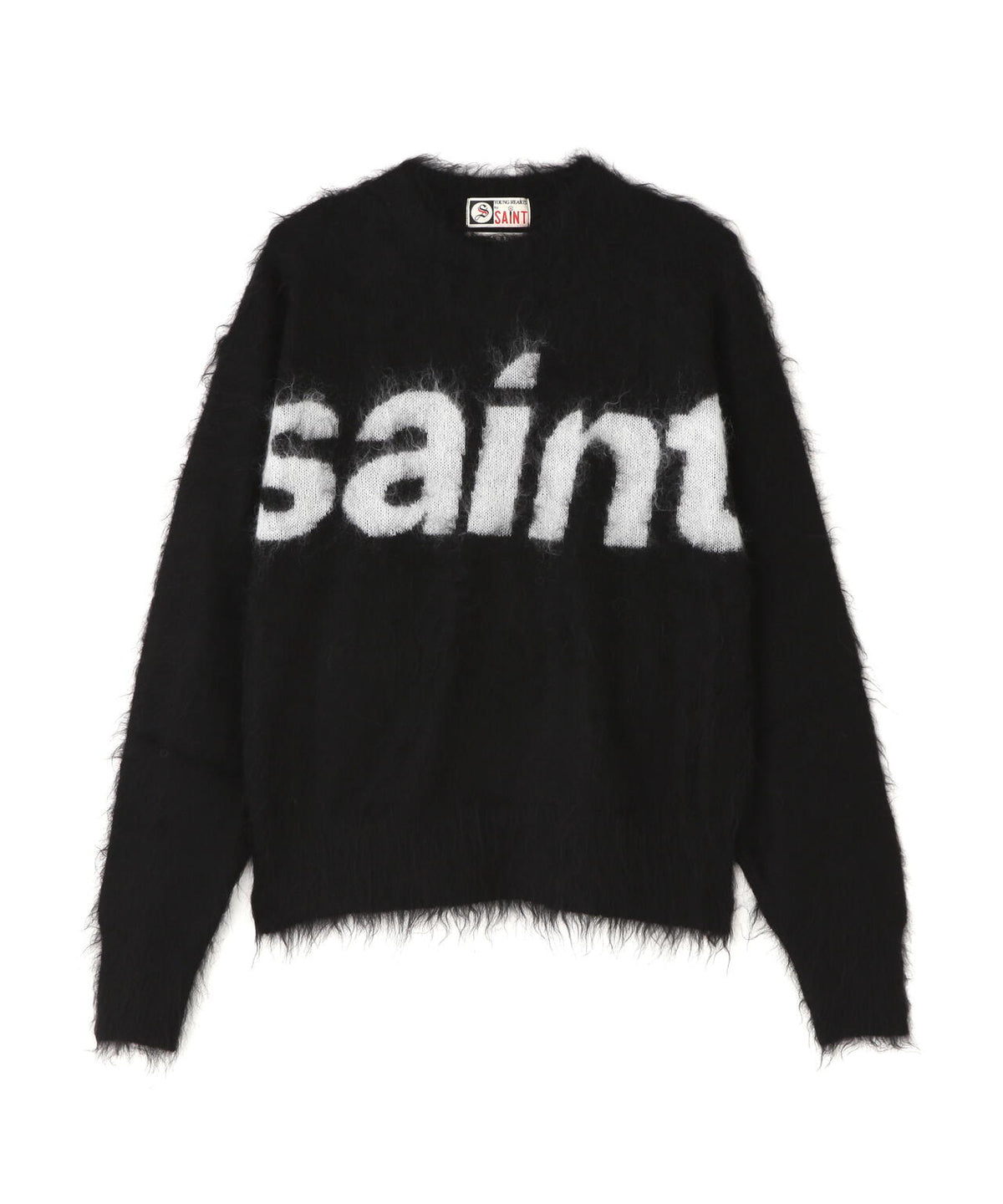 SAINT MICHAEL/セントマイケル/MOHAIR CREW KNIT/SAINT/BLACK