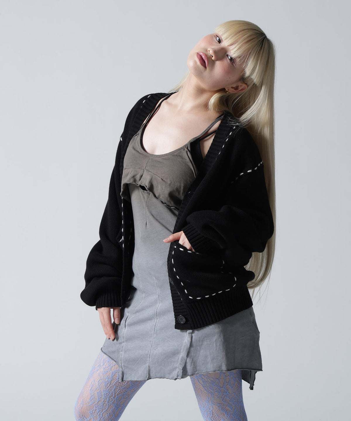 FR(13)NDS/フレンズ/WOMEN STITCH KNIT CARDIGAN