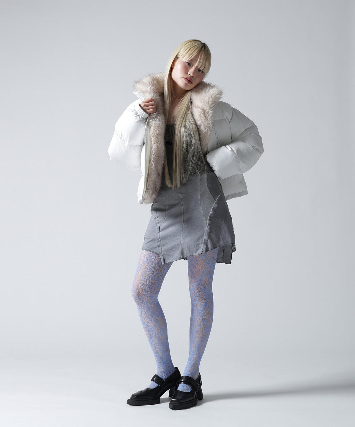FR(13)NDS/フレンズ/WOMEN NYLON FUR STAND BLOUSON