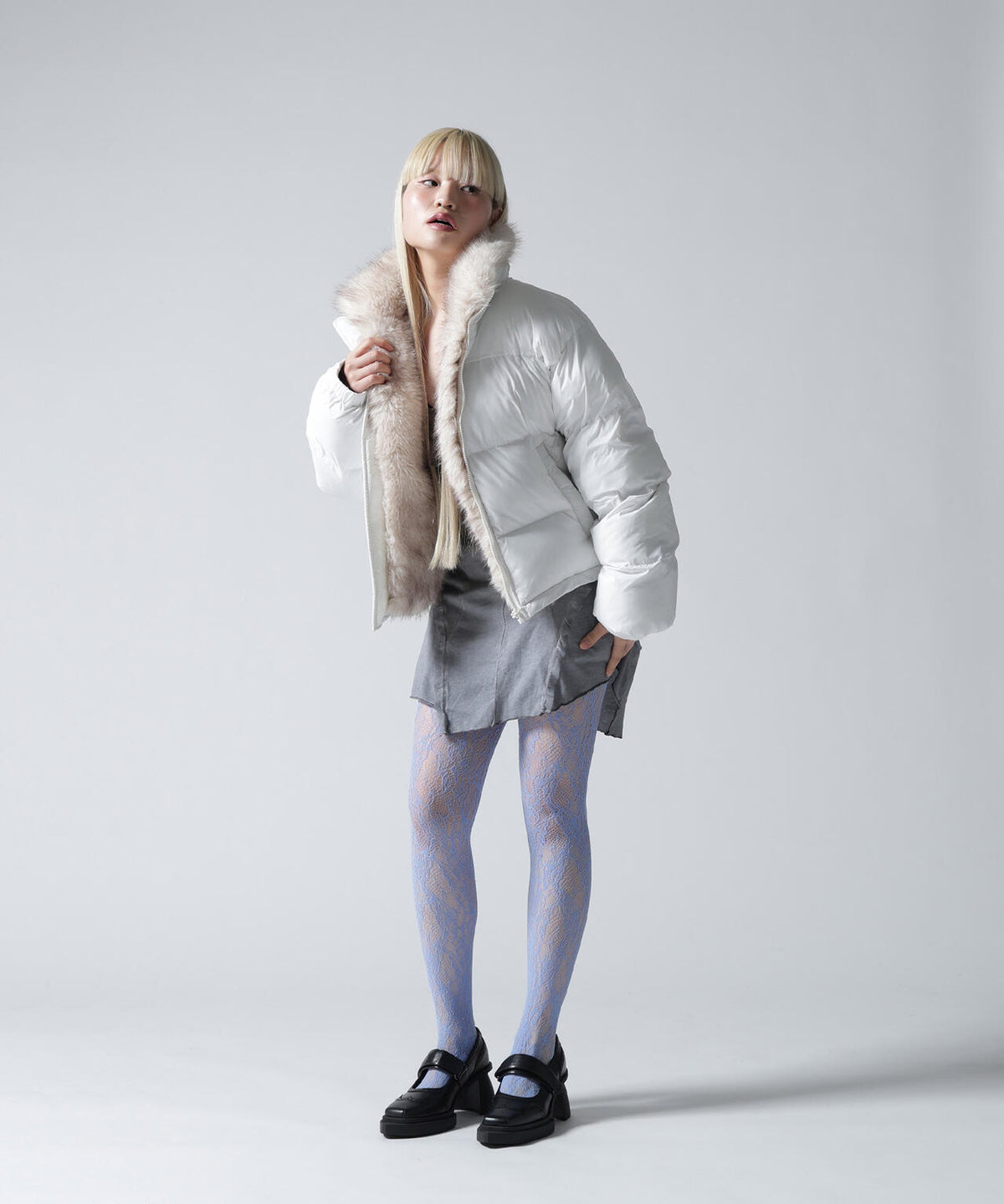 FR(13)NDS/フレンズ/WOMEN NYLON FUR STAND BLOUSON