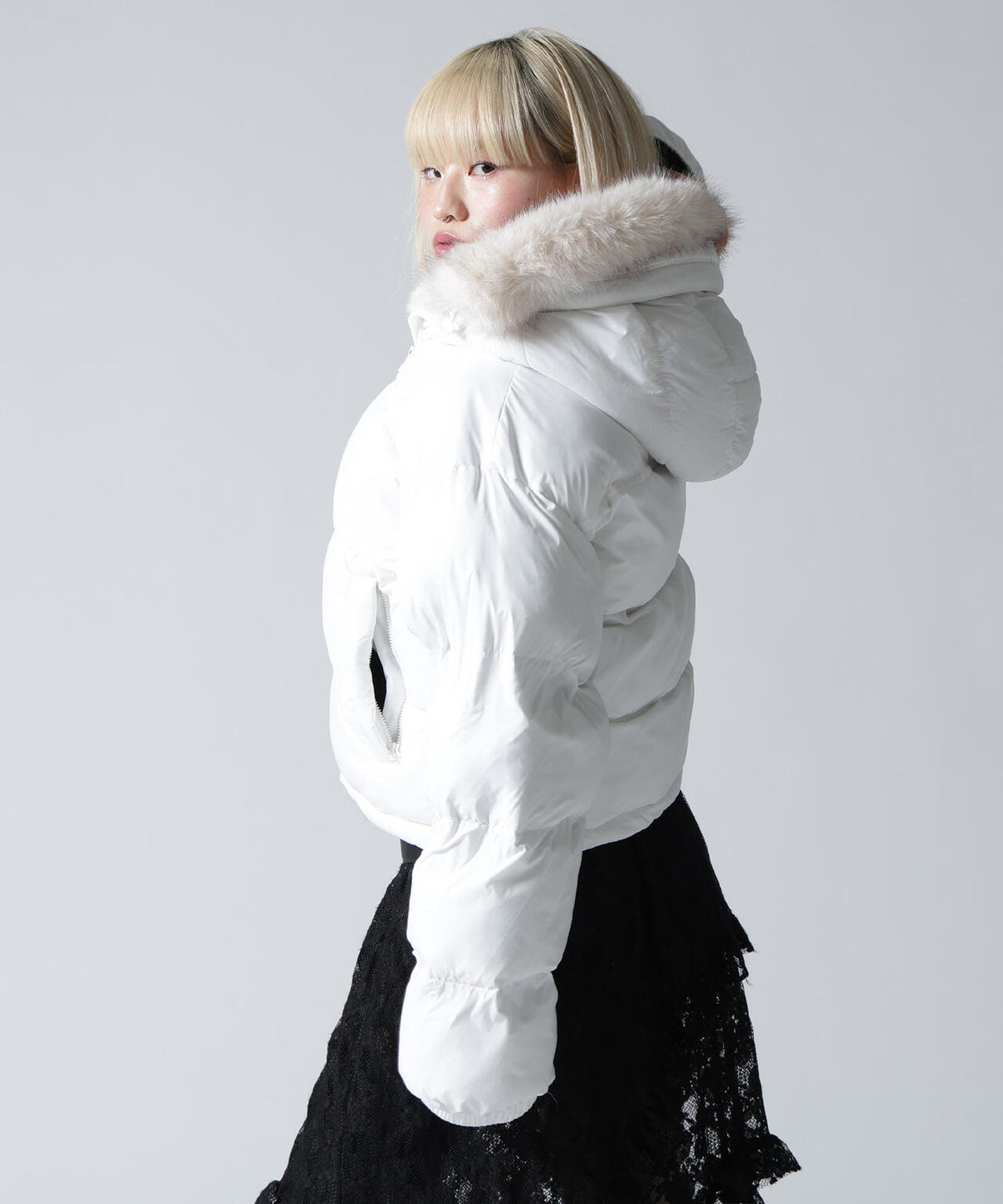 FR(13)NDS/フレンズ/WOMEN NYLON FUR HOOD BLOUSON