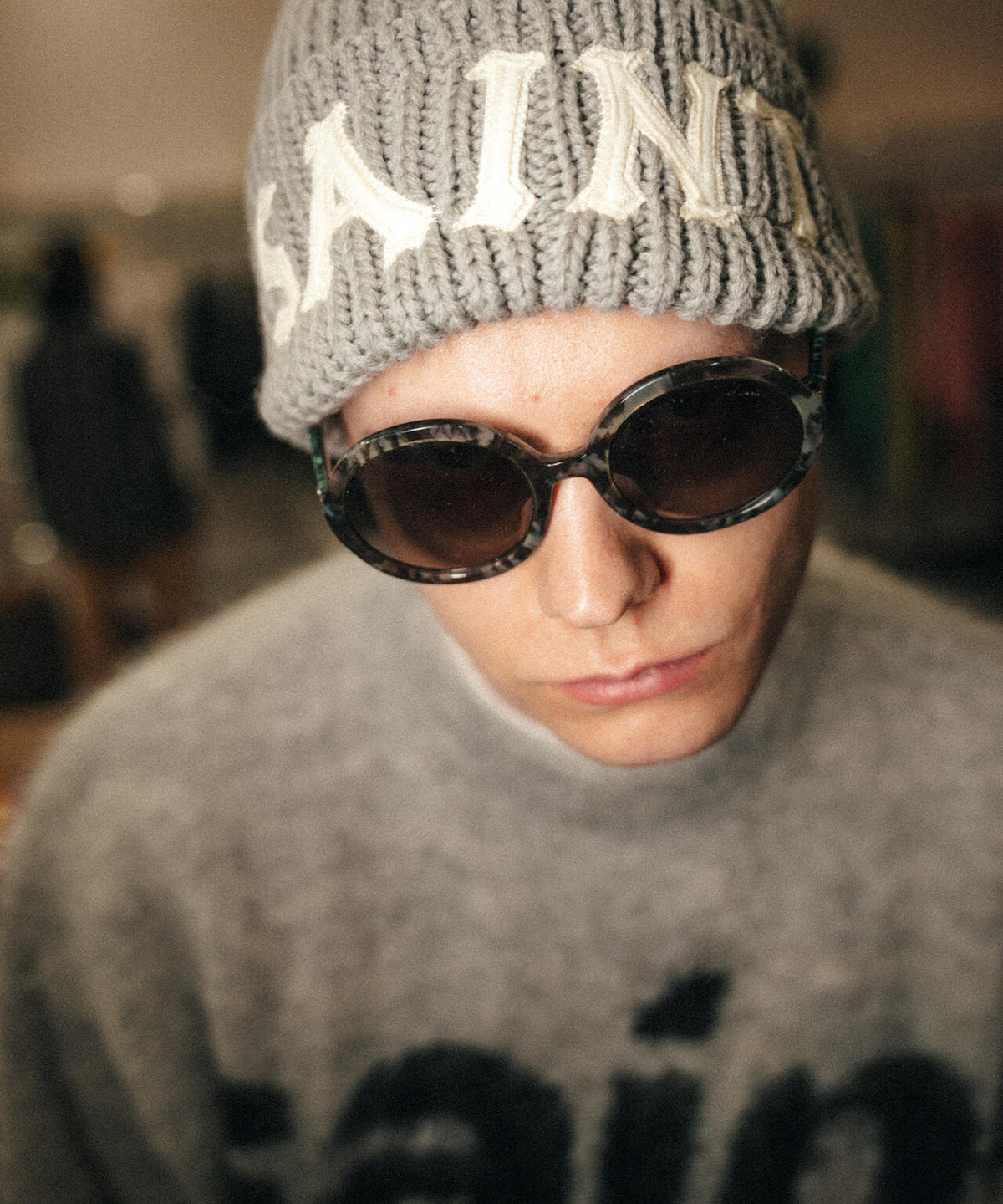 SAINT MICHAEL/セントマイケル/KNIT CAP/SAINT/GRAY