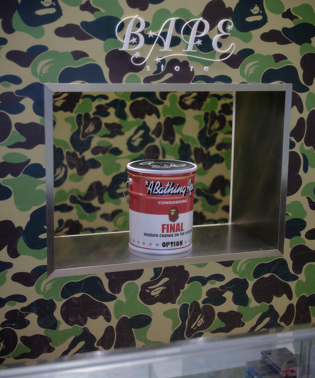 SAINT MICHAEL/セントマイケル/BAPE_CAN STOOL/WHITE+RED