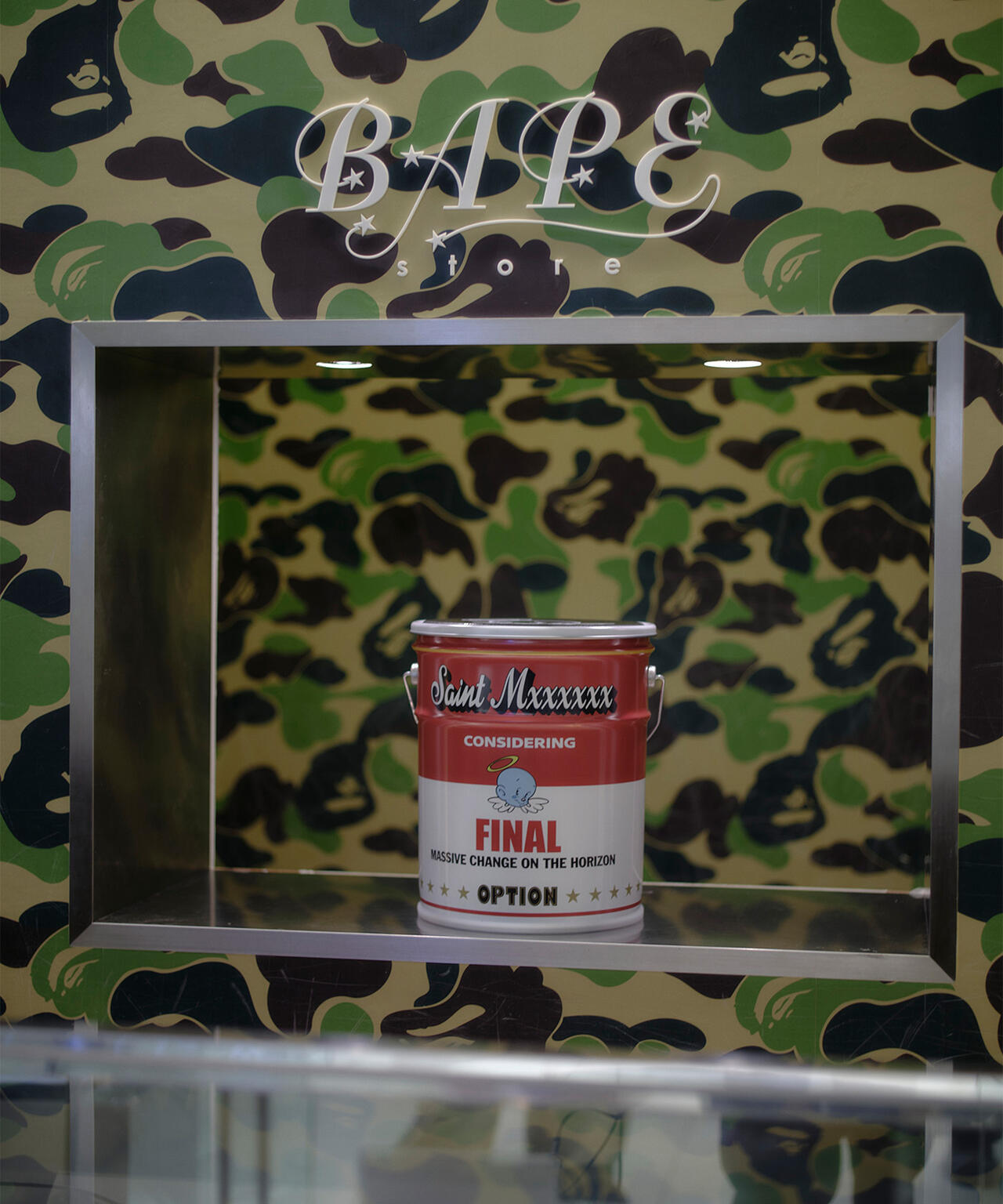 SAINT MICHAEL/セントマイケル/BAPE_CAN STOOL/WHITE+RED