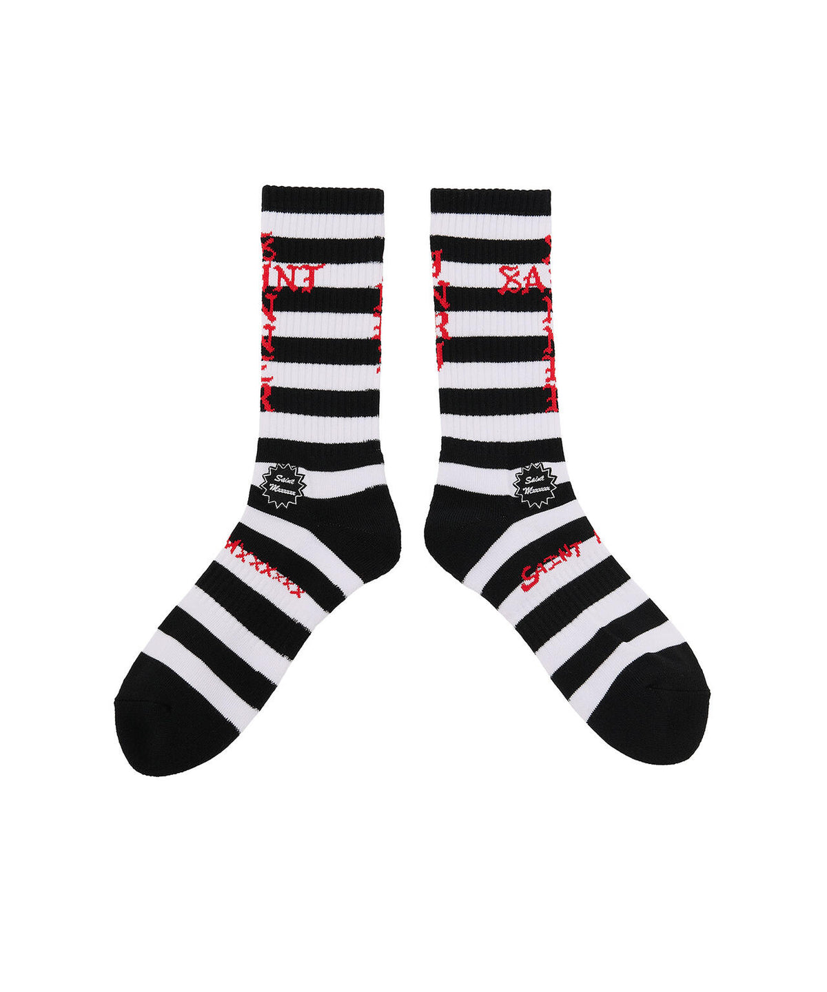 SAINT MICHAEL/セントマイケル/SOCKS/BORDER/BLACK+WHITE