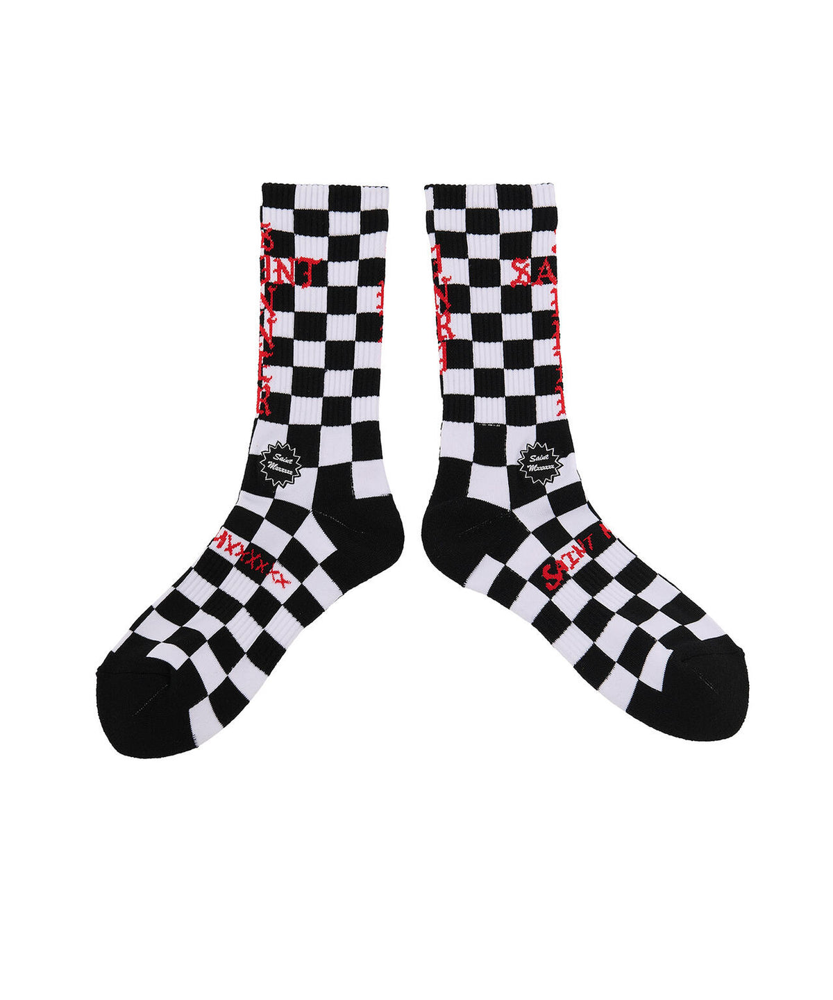 SAINT MICHAEL/セントマイケル/SOCKS/CHECK/BLACK+WHITE