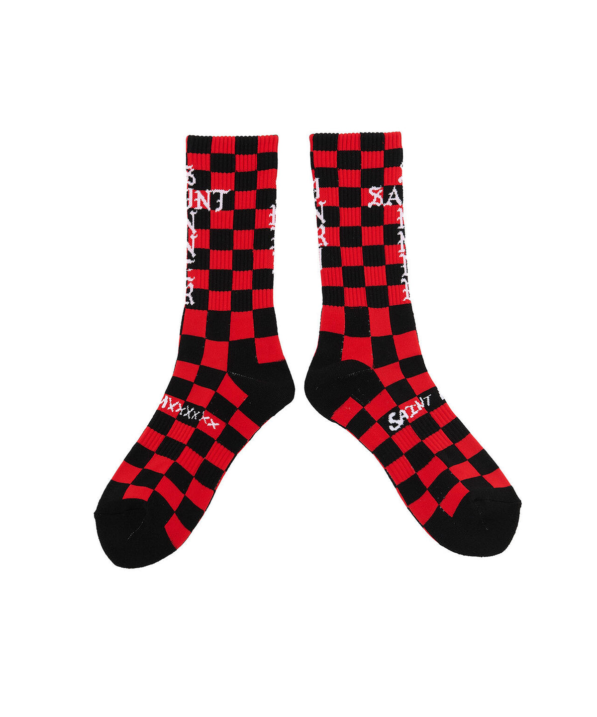 SAINT MICHAEL/セントマイケル/SOCKS/CHECK/BLACK+RED