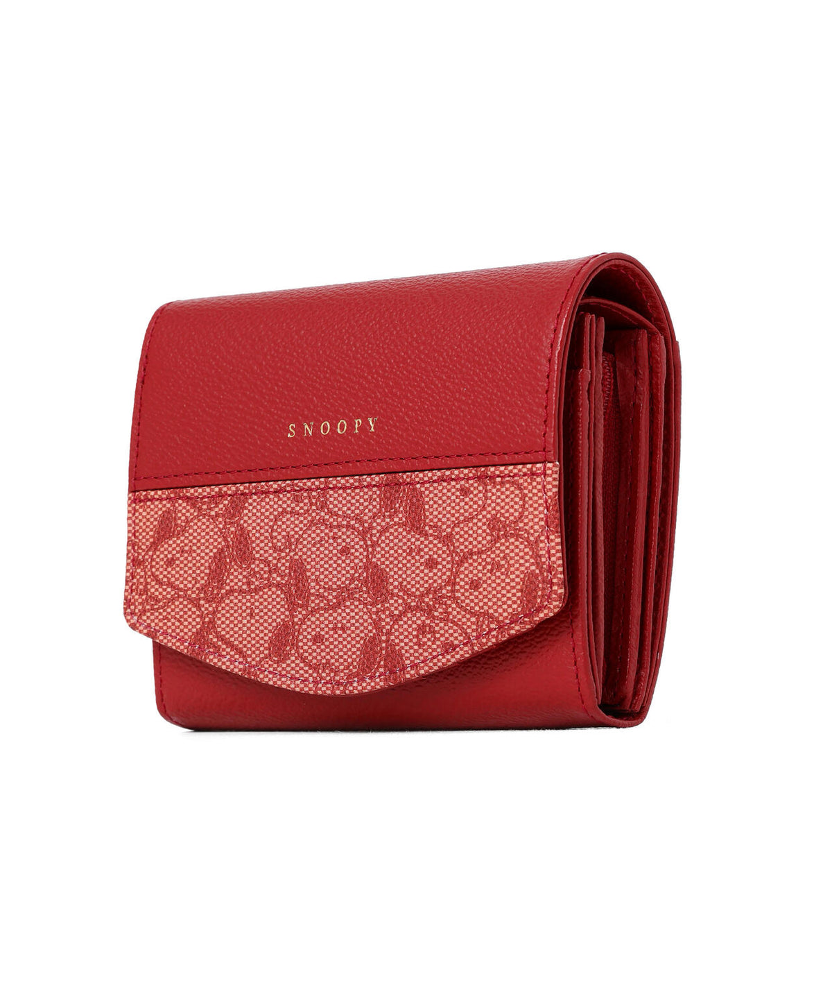 SNOOPY LEATHER COLLECTION/スヌーピーレザーコレクション/ジャガード/LF二つ折り財布