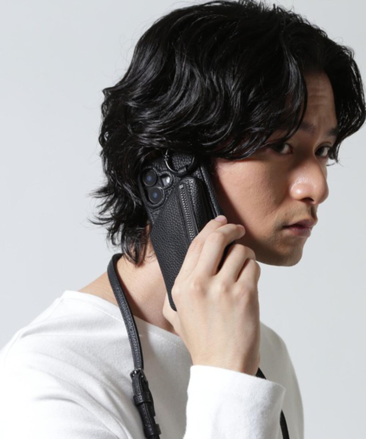 ajew/エジュー/別注【ひも付き】iPhone17/17Pro /BLACK