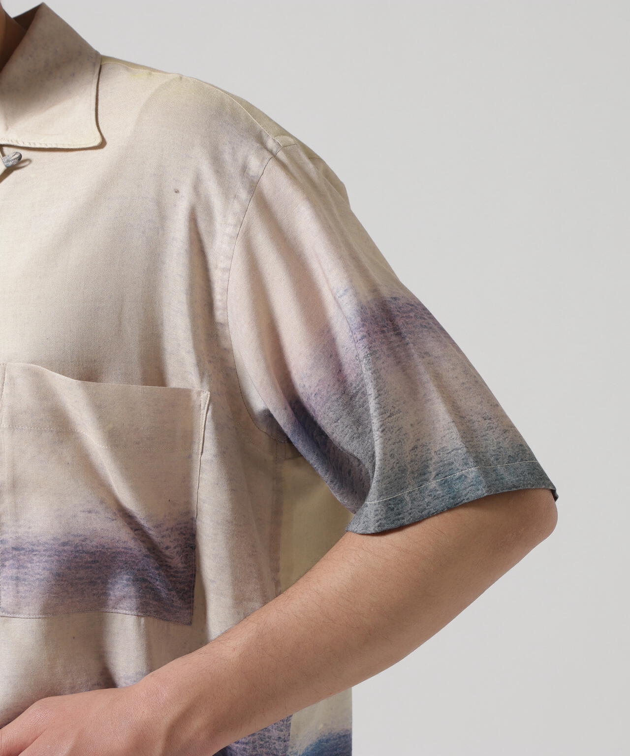 YOKE/ヨーク/LANDSCAPE OPEN COLLER SHIRT