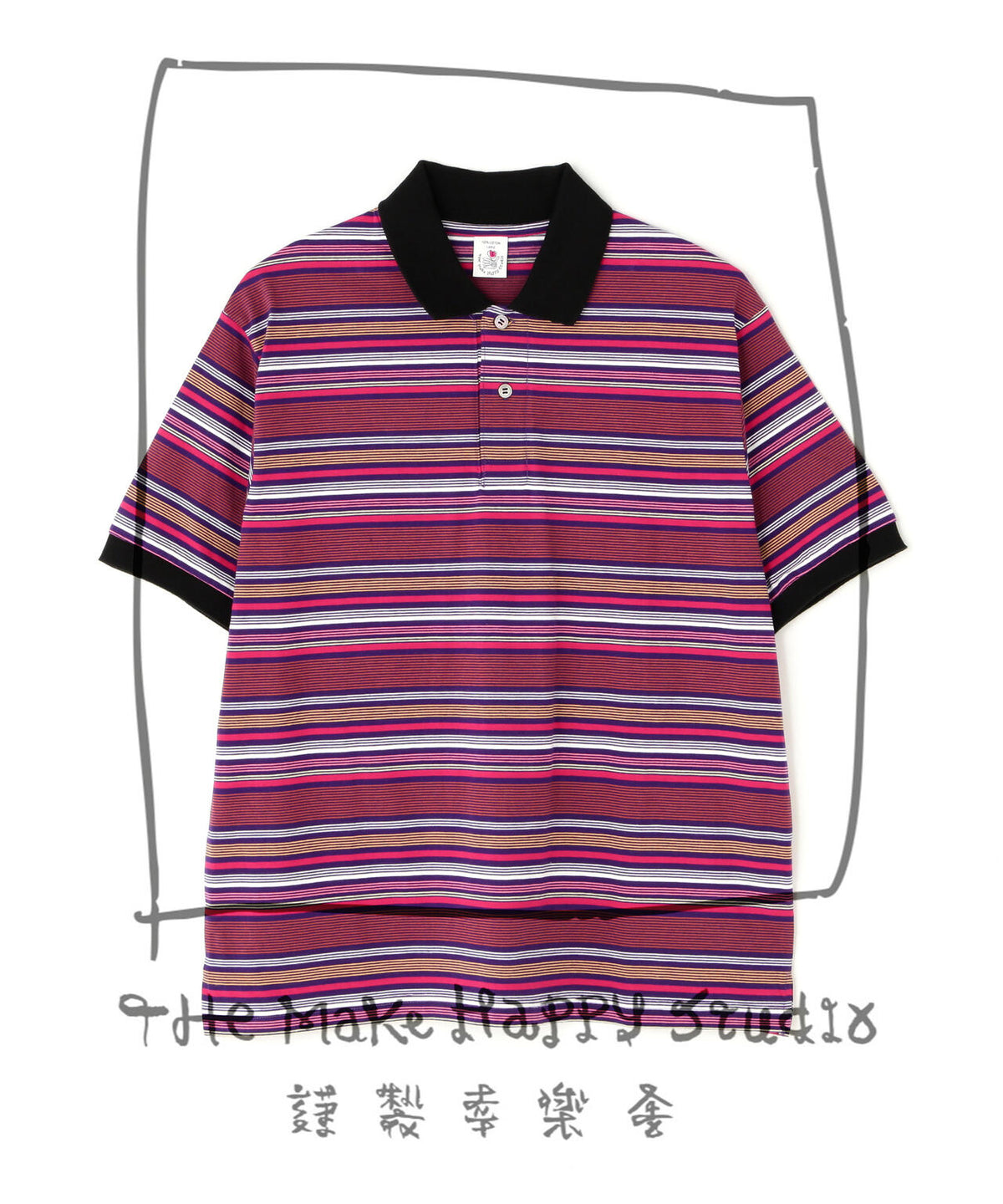 The Make Happy Studio/ザメイクハッピーストゥディオ/BODER POLO SHIRTS