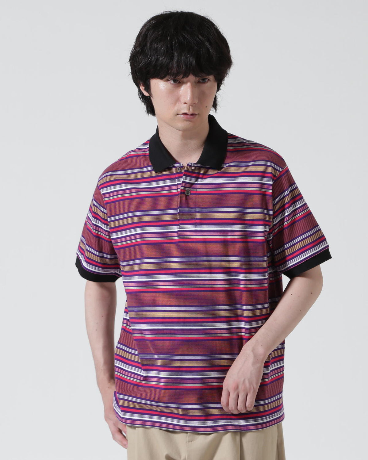 The Make Happy Studio/ザメイクハッピーストゥディオ/BODER POLO SHIRTS