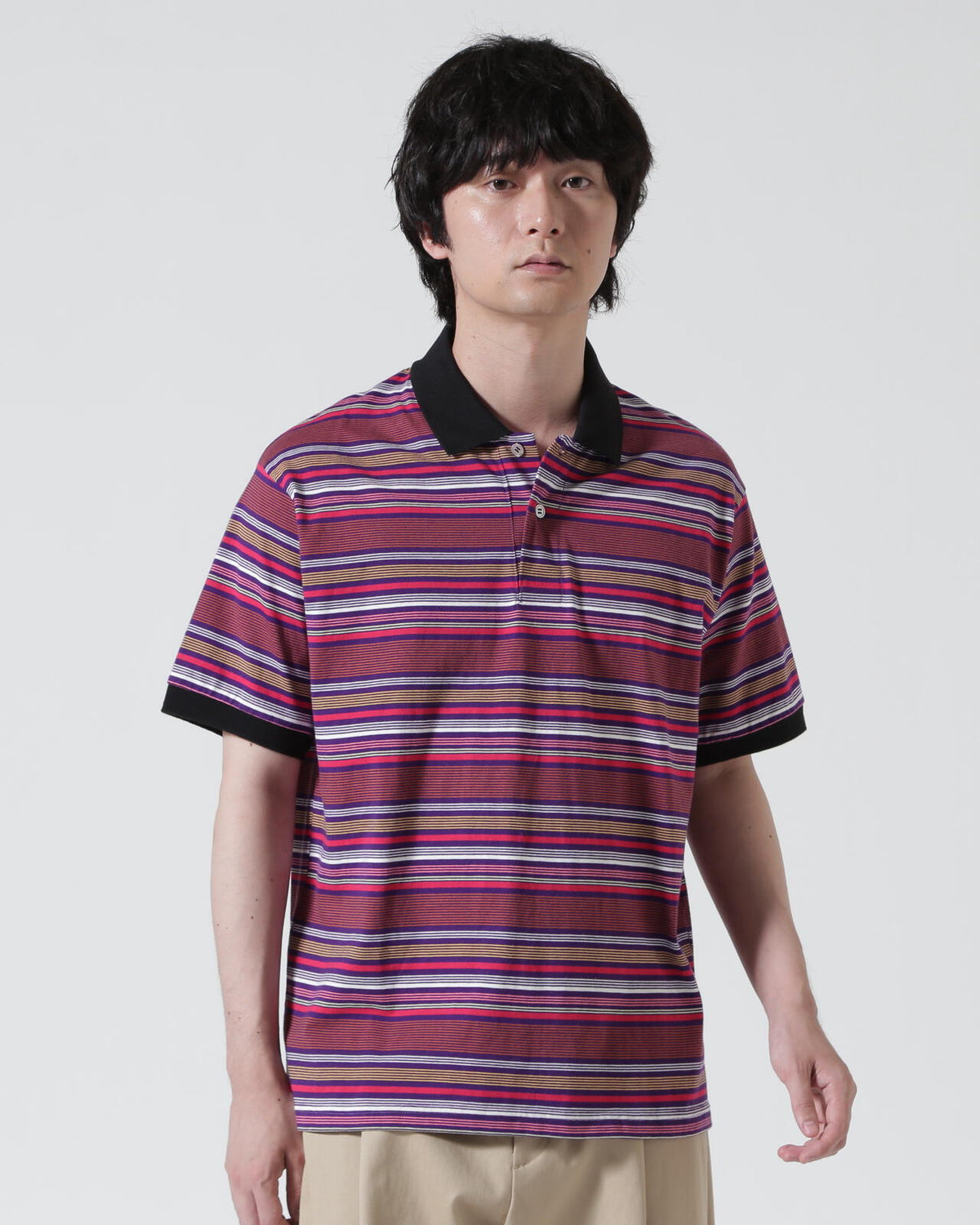 The Make Happy Studio/ザメイクハッピーストゥディオ/BODER POLO SHIRTS