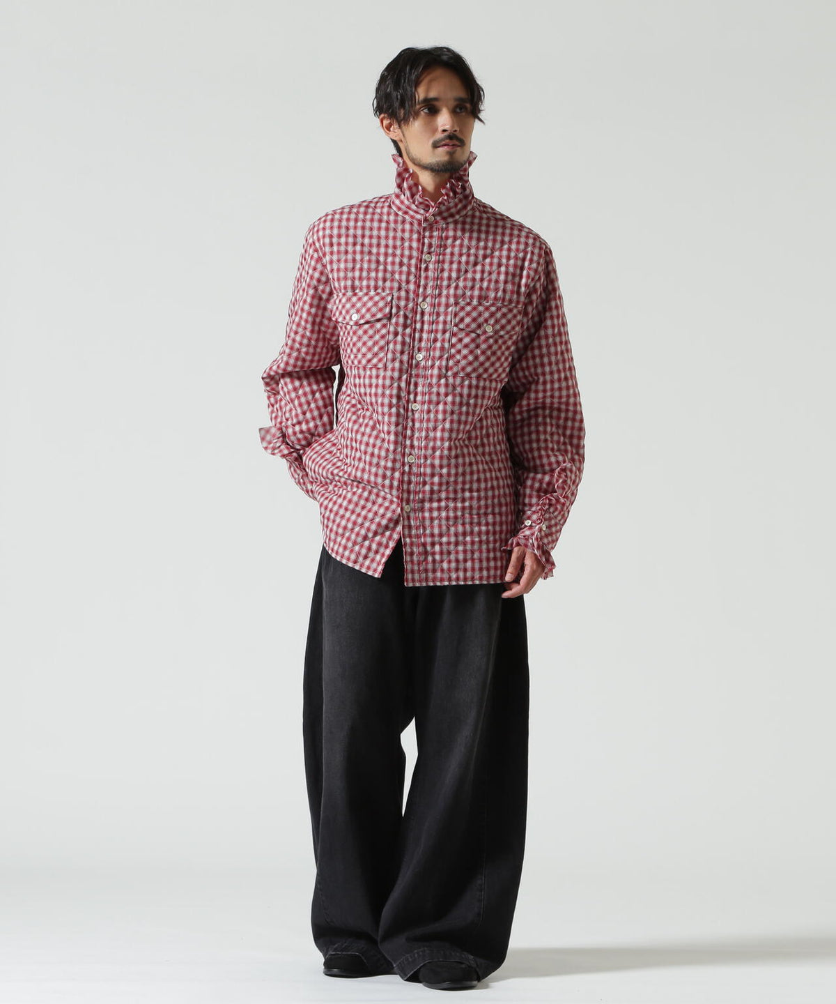 MASU/エムエーエスユー/PRINCE PUFFER PLAID SHIRT/M26H9SL004