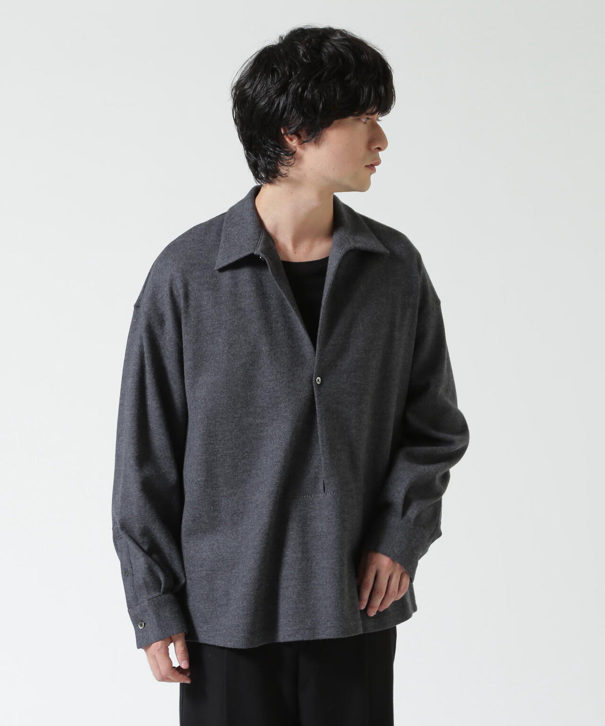 Toironier/トワロニエ/Merino Wool P/O Shirts