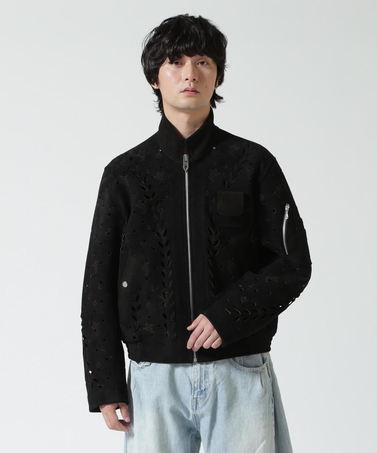 MASU/エムエーエスユー/IVY HOLE LEATHER FLIGHT JACKET/M26H9BL005