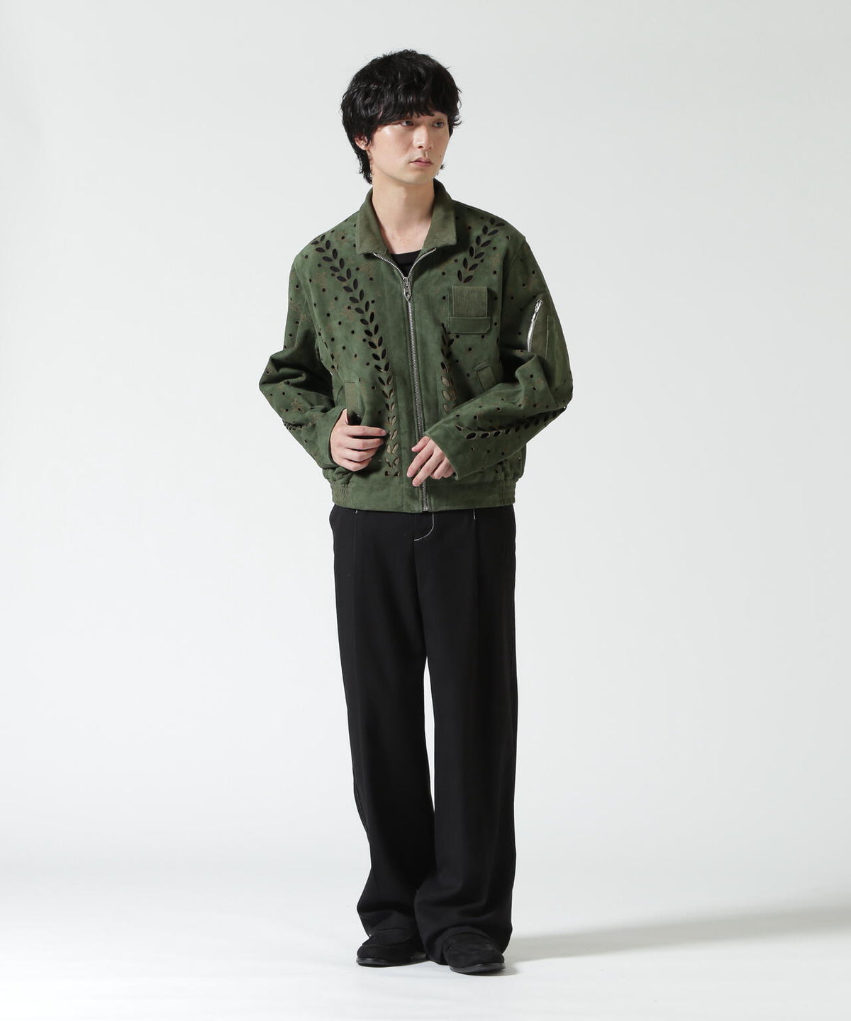 MASU/エムエーエスユー/IVY HOLE LEATHER FLIGHT JACKET/M26H9BL005