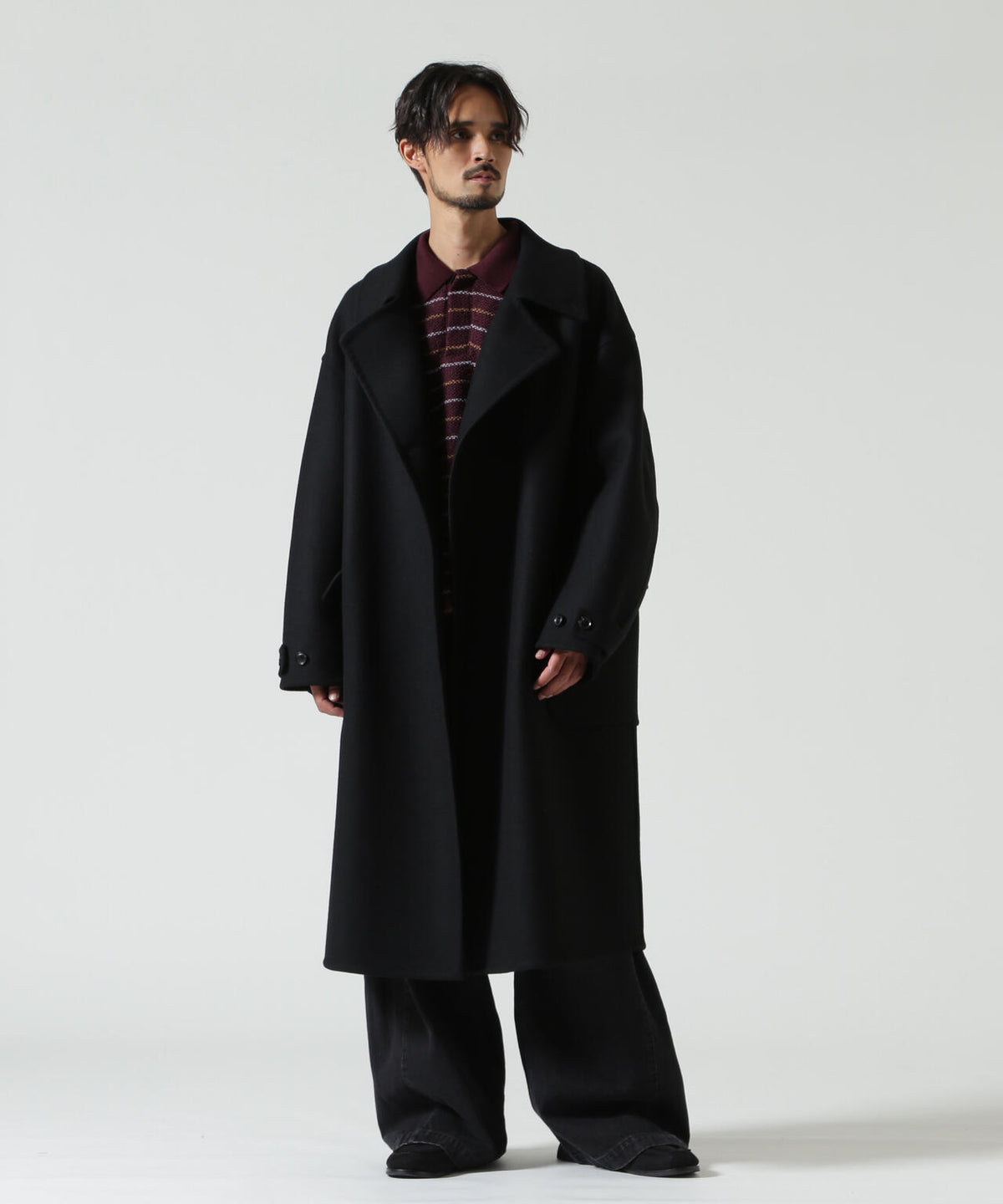 YOKE/ヨーク/Wool Cashmere Double Breasted Rever Coat/YK26FW01317C