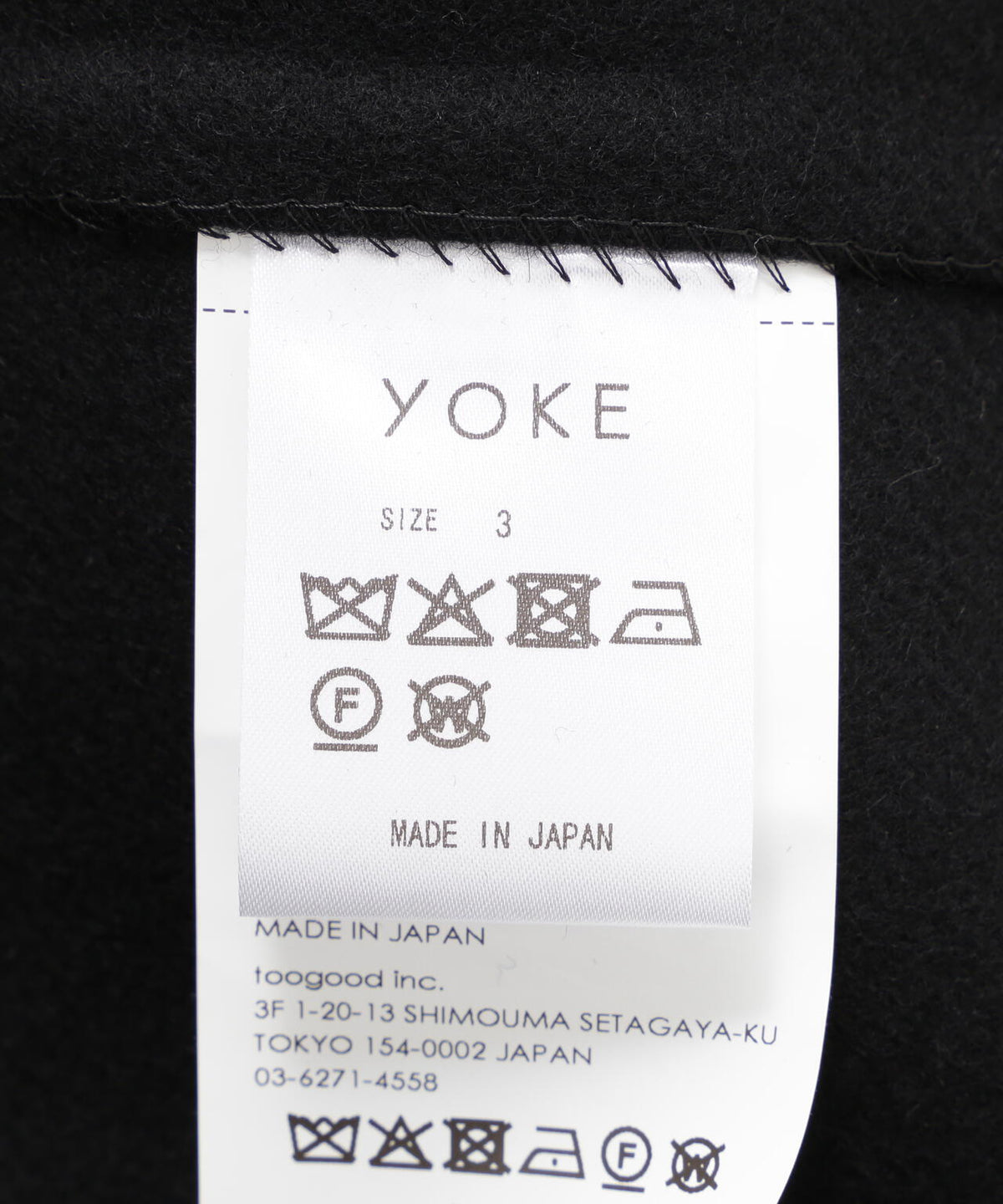 YOKE/ヨーク/Wool Cashmere Double Breasted Rever Coat/YK26FW01317C