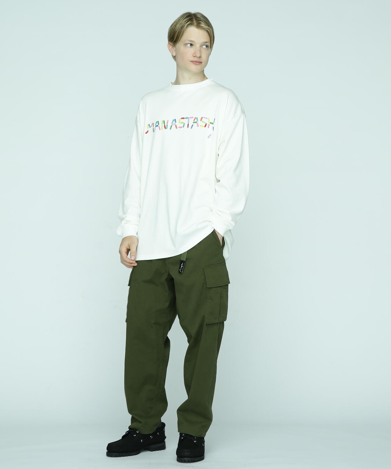 MANASTASH/マナスタッシュ/CHILLIMESH L/S TEE JB LOGO