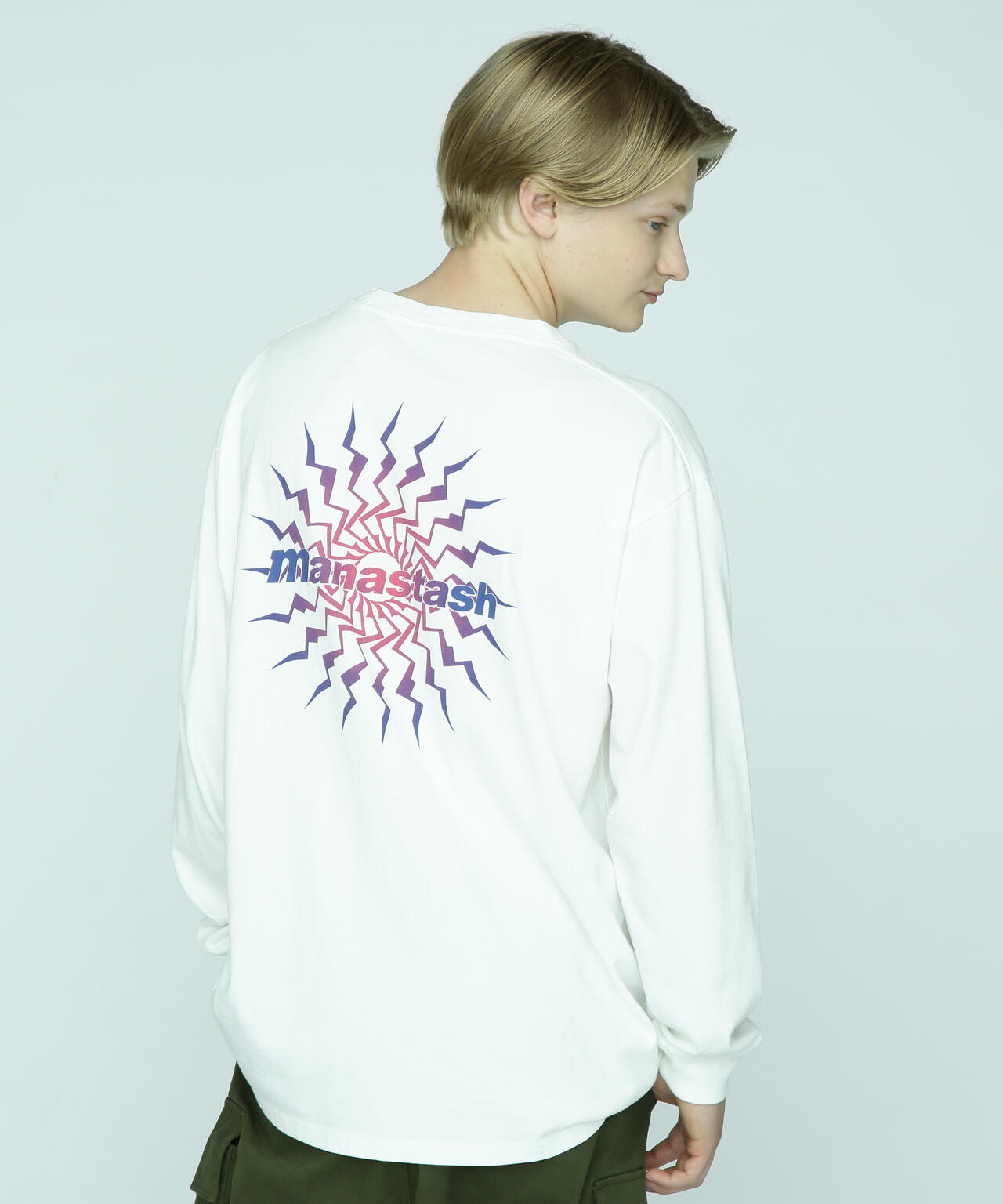 MANASTASH/マナスタッシュ/PUMICE L/S TEE MTN BURST