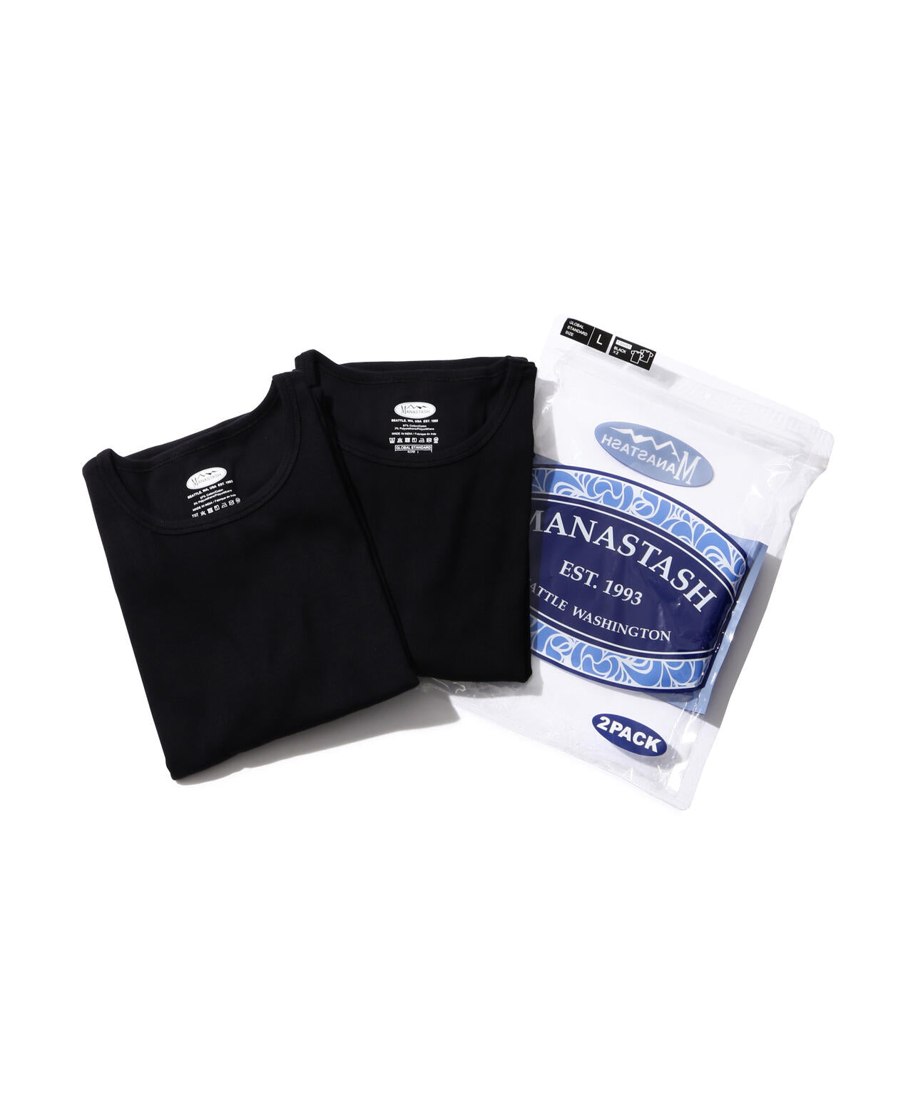 MANASTASH/マナスタッシュ/ RIB S/S TEES(2P)