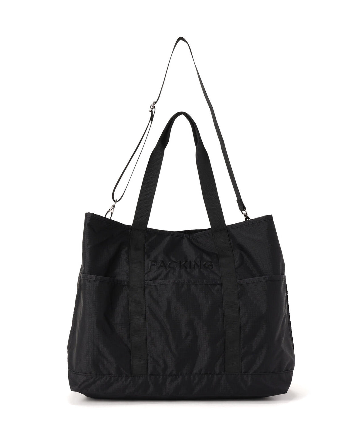 PACKING/パッキング/RIP STOP 5P UTILITY TOTE BLACK/リップストップ5ポケットユーティリティトートバッグ