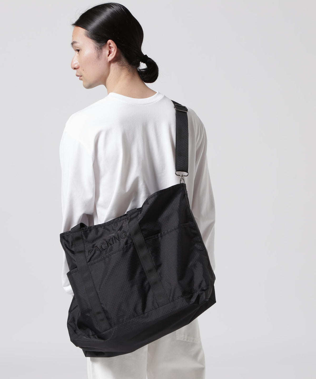 PACKING/パッキング/RIP STOP 5P UTILITY TOTE BLACK/リップストップ5ポケットユーティリティトートバッグ