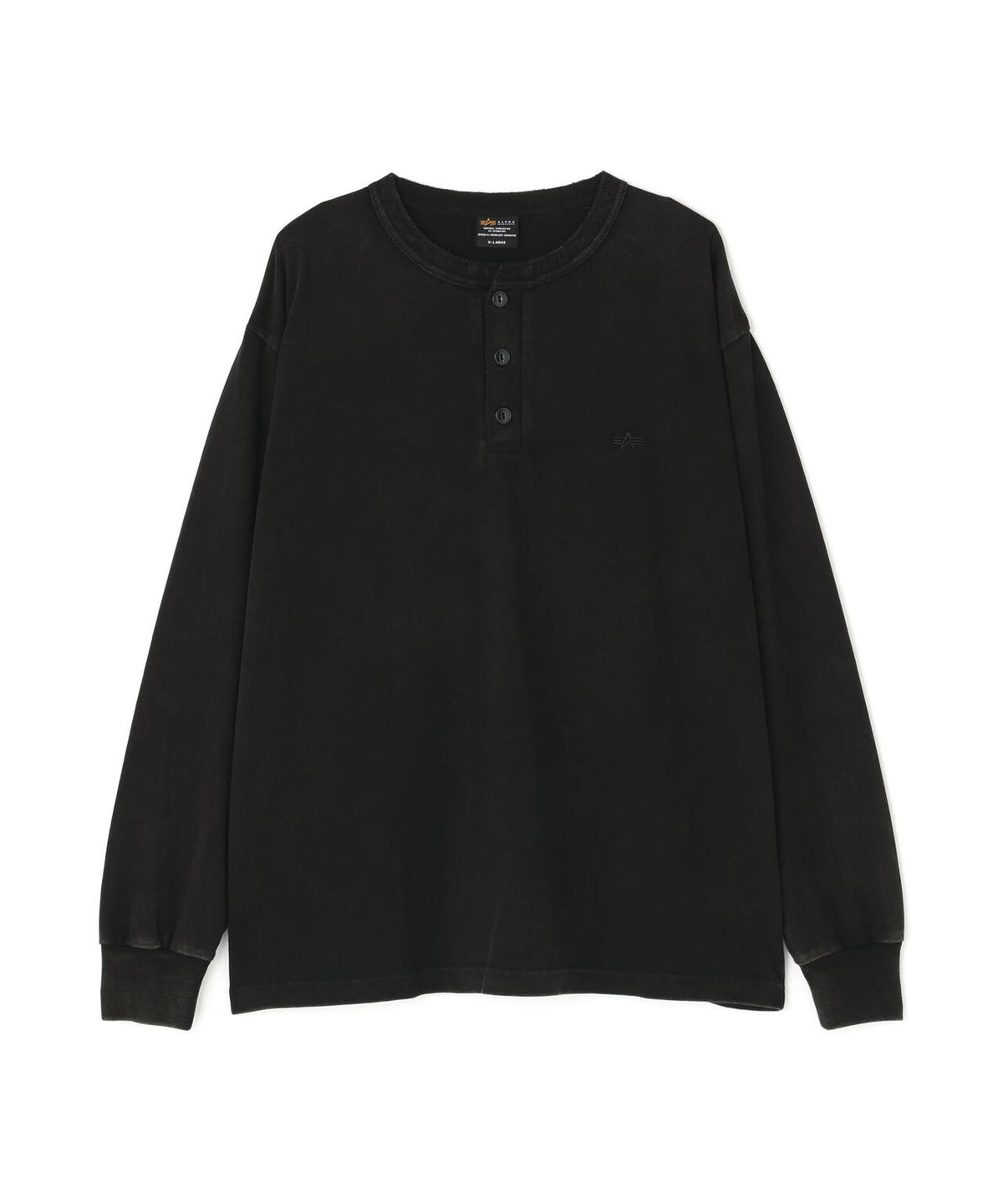 SNOW WASH LS HENLEY NECK T-SHIRT / スノー ウォッシュ ロングスリーブ ヘンリーネック ティーシャツ