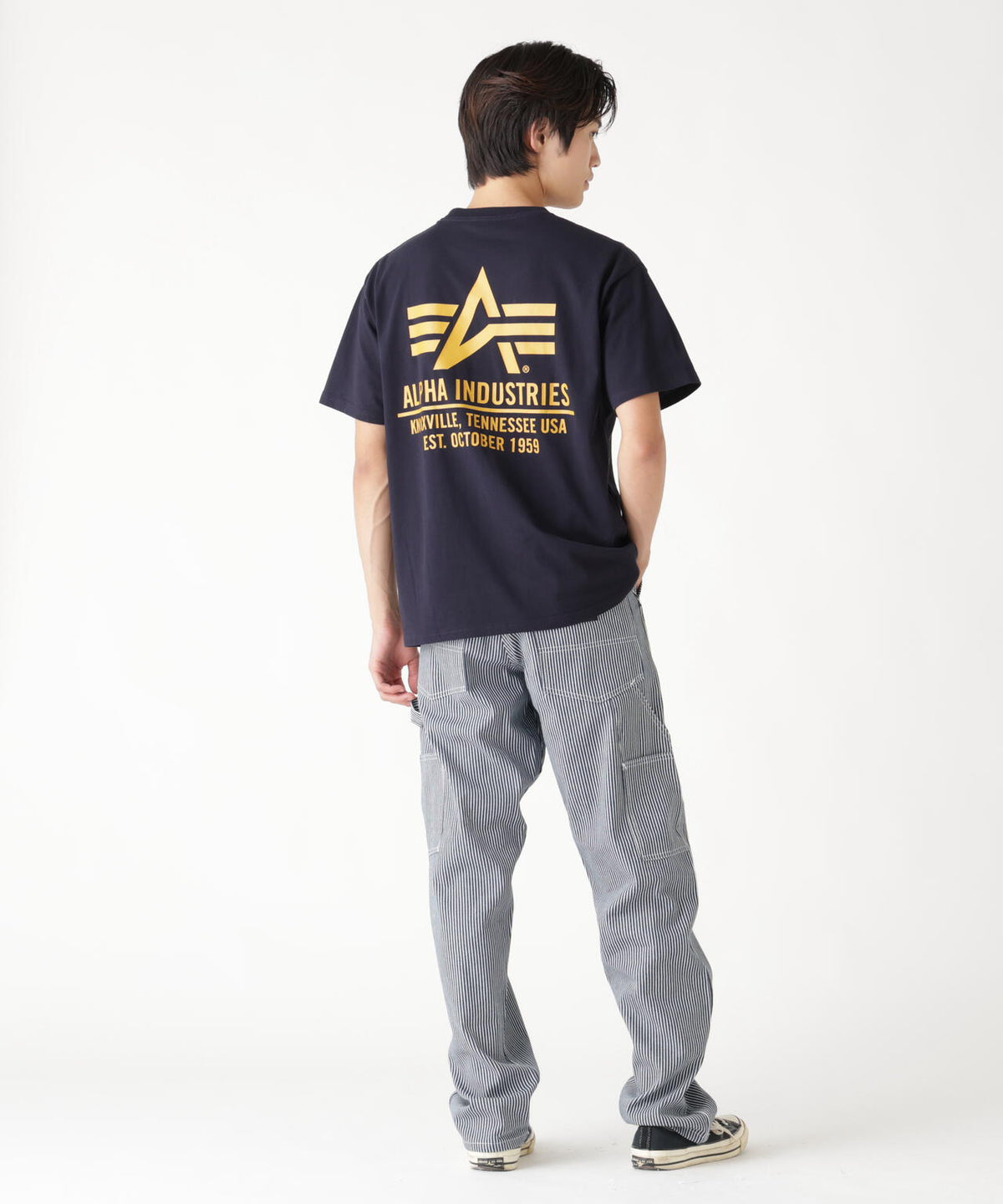 ALPHA RED RIBBON T-SHIRT / アルファ レッド リボン ティーシャツ